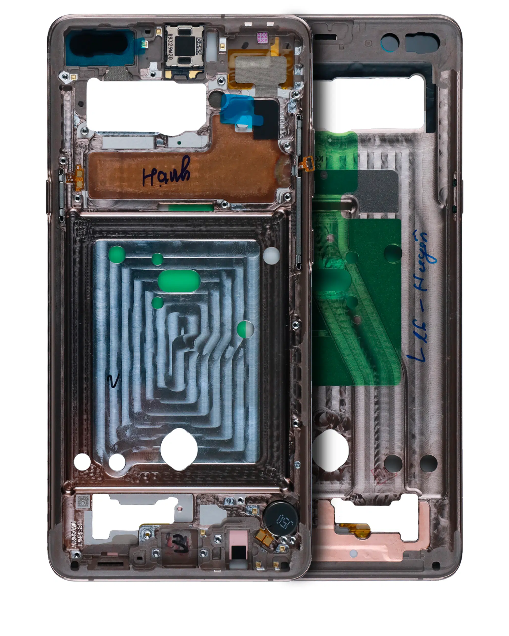 Samsung Galaxy S10 5G ile Uyumlu Orta Çerçeve Muhafaza (Küçük Parçalarla) (Kraliyet Altın) 