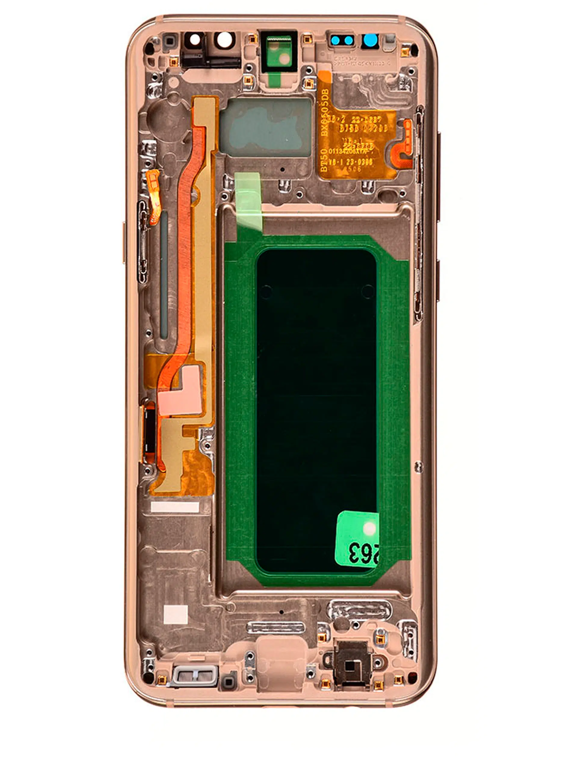 Samsung Galaxy S8 İle Uyumlu Ekran Dokunmatik Çerçeveli (Akçaağaç Altın) (Oled)
