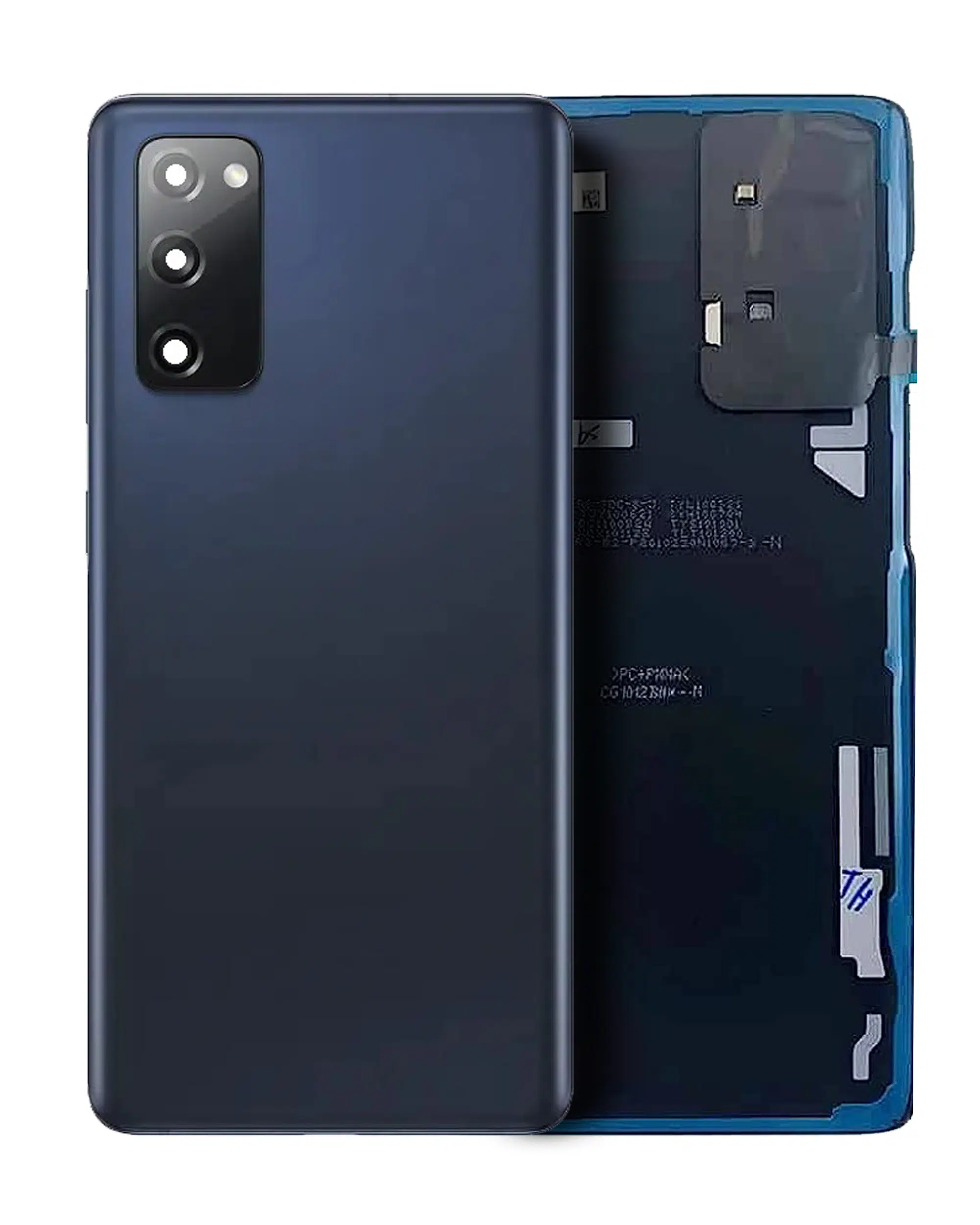 Samsung Galaxy S20 FE İle Uyumlu Kamera Lensli Arka Kapak Camı (Servis Paketi) (Bulut Lacivert) 