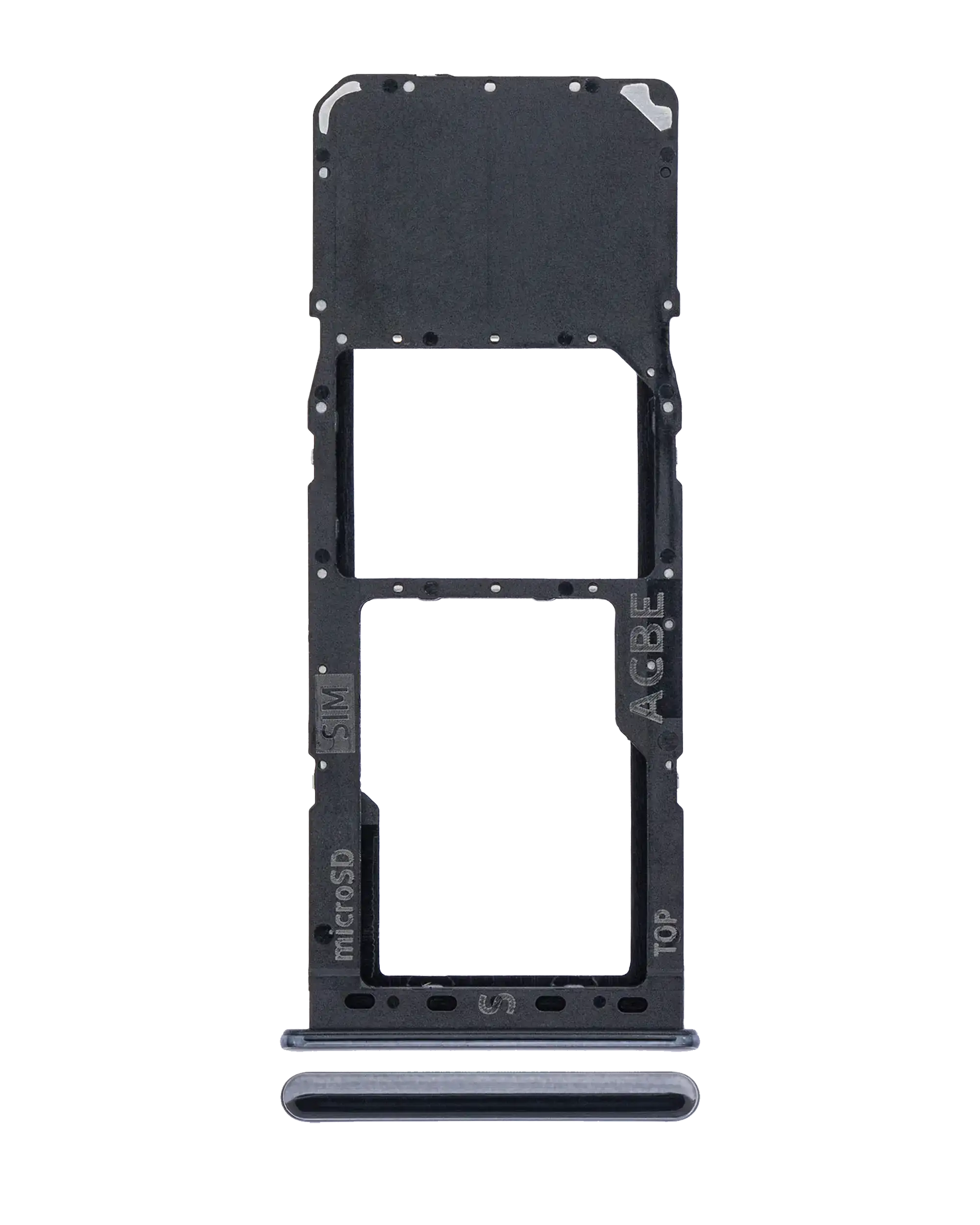 Samsung Galaxy A32 ile Uyumlu Tek Sim Kart Tepsisi (A325 / 2021) (Siyah)