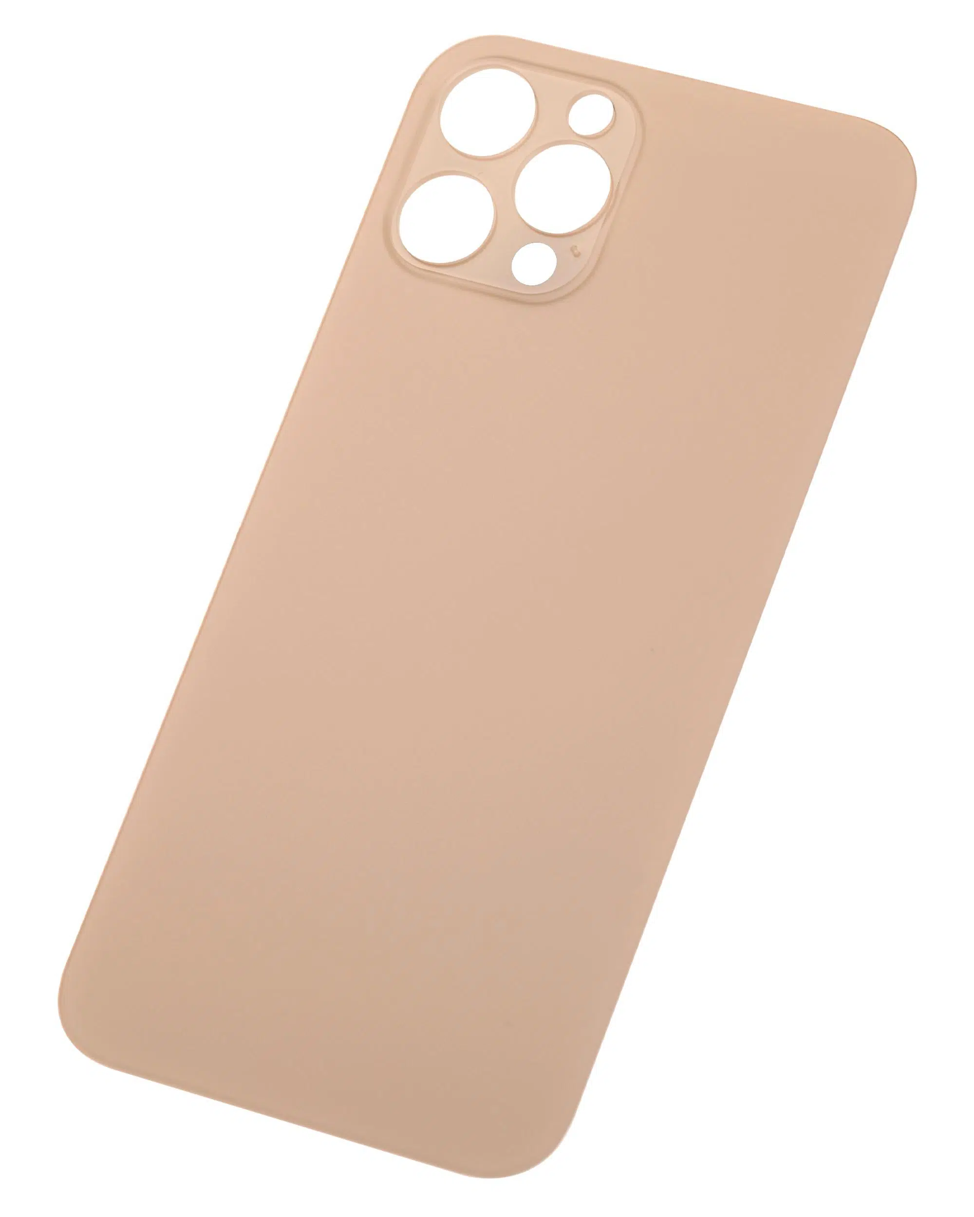İphone 12 Pro İle Uyumlu Arka Cam Gold (Logolu / Büyük Kamera Deliği)