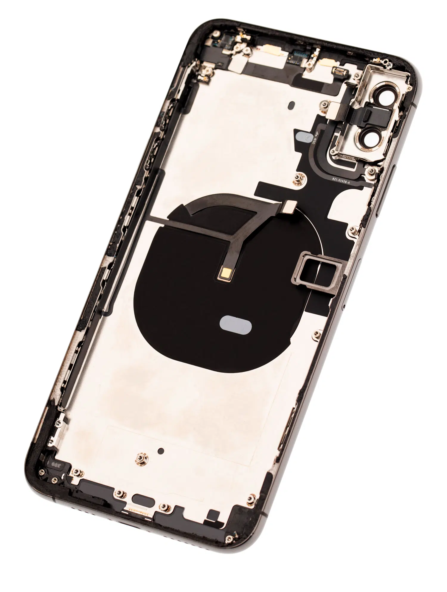 İphone XS Max İle Uyumlu Kasa Kapak Set Siyah İçi Boş (Logolu) 1/1 Kasa