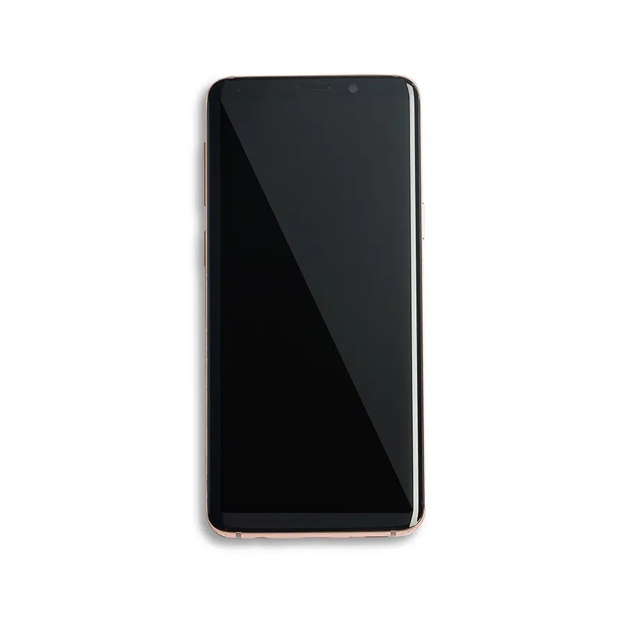 Samsung Galaxy S9 (Servis Paketi) (Sunrise Gold) ile Uyumlu Çerçeveli OLED Montajı 