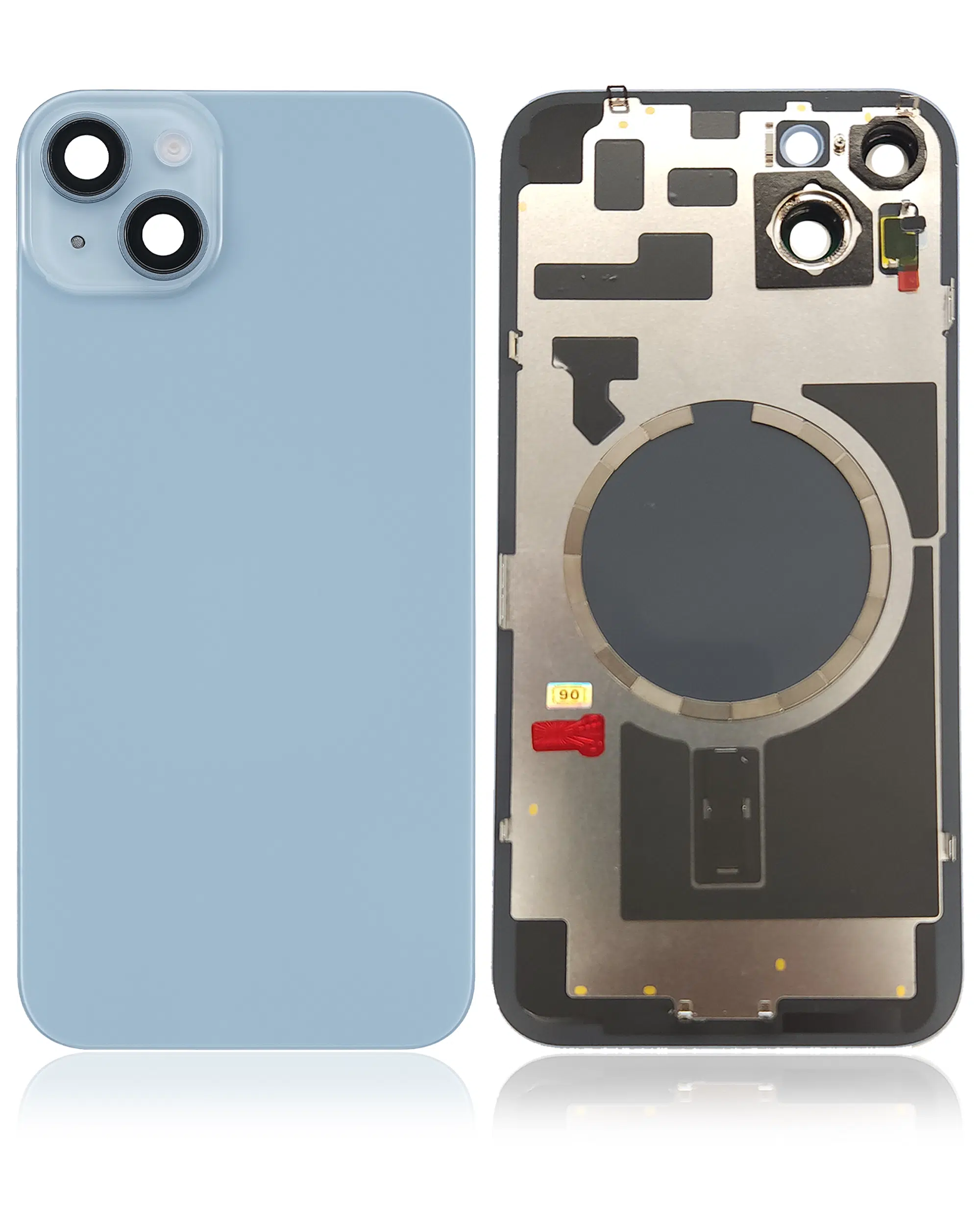 Arka Cam Çelik Plakalı MagSafe Mıknatıslı Önceden Takılmış İphone 14 Plus ile Uyumlu (Kullanılan OE...