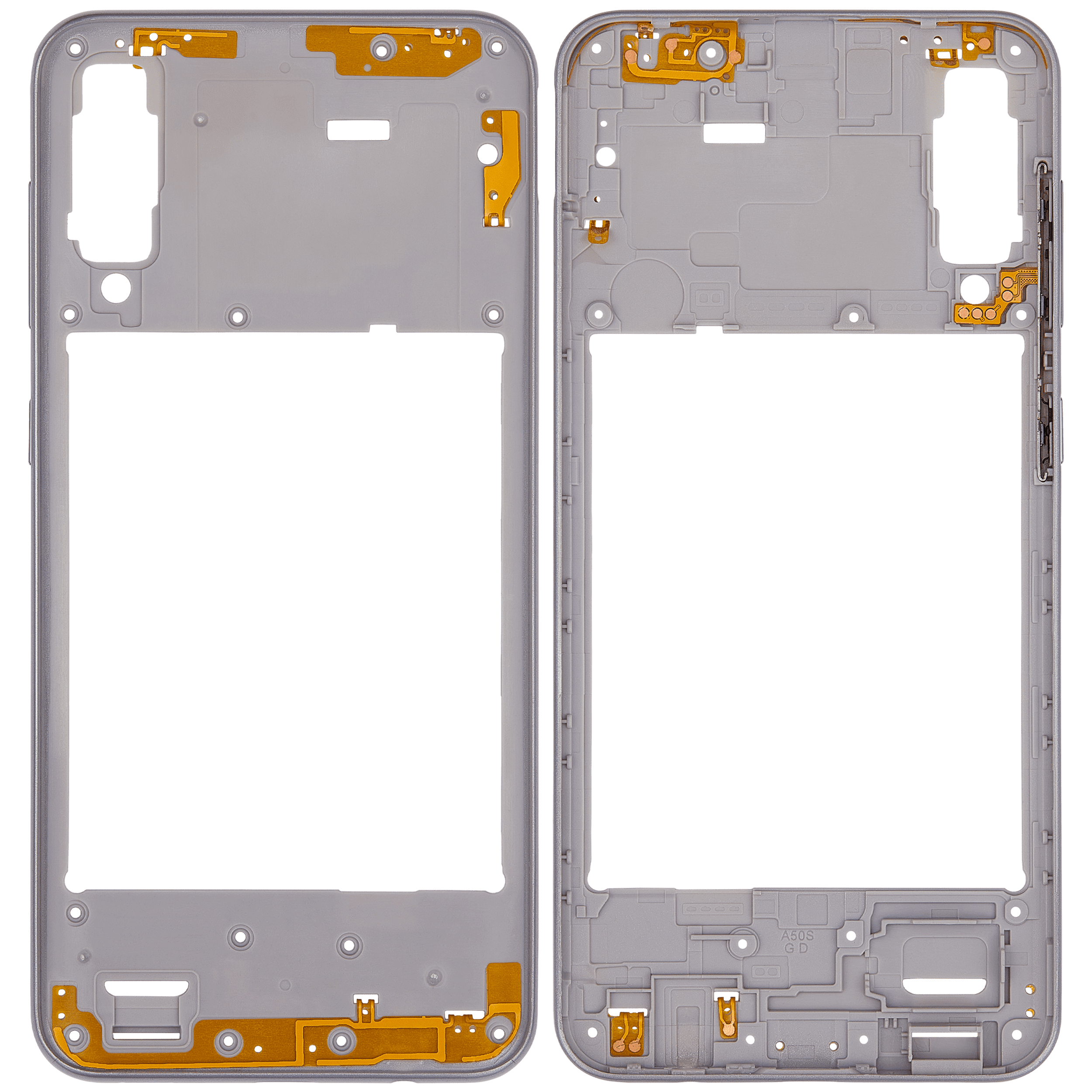 Samsung Galaxy A50s (A507 / 2019) (Aftermarket Plus) (Prism Crush W) ile Uyumlu Orta Çerçeve Muhafaza... 