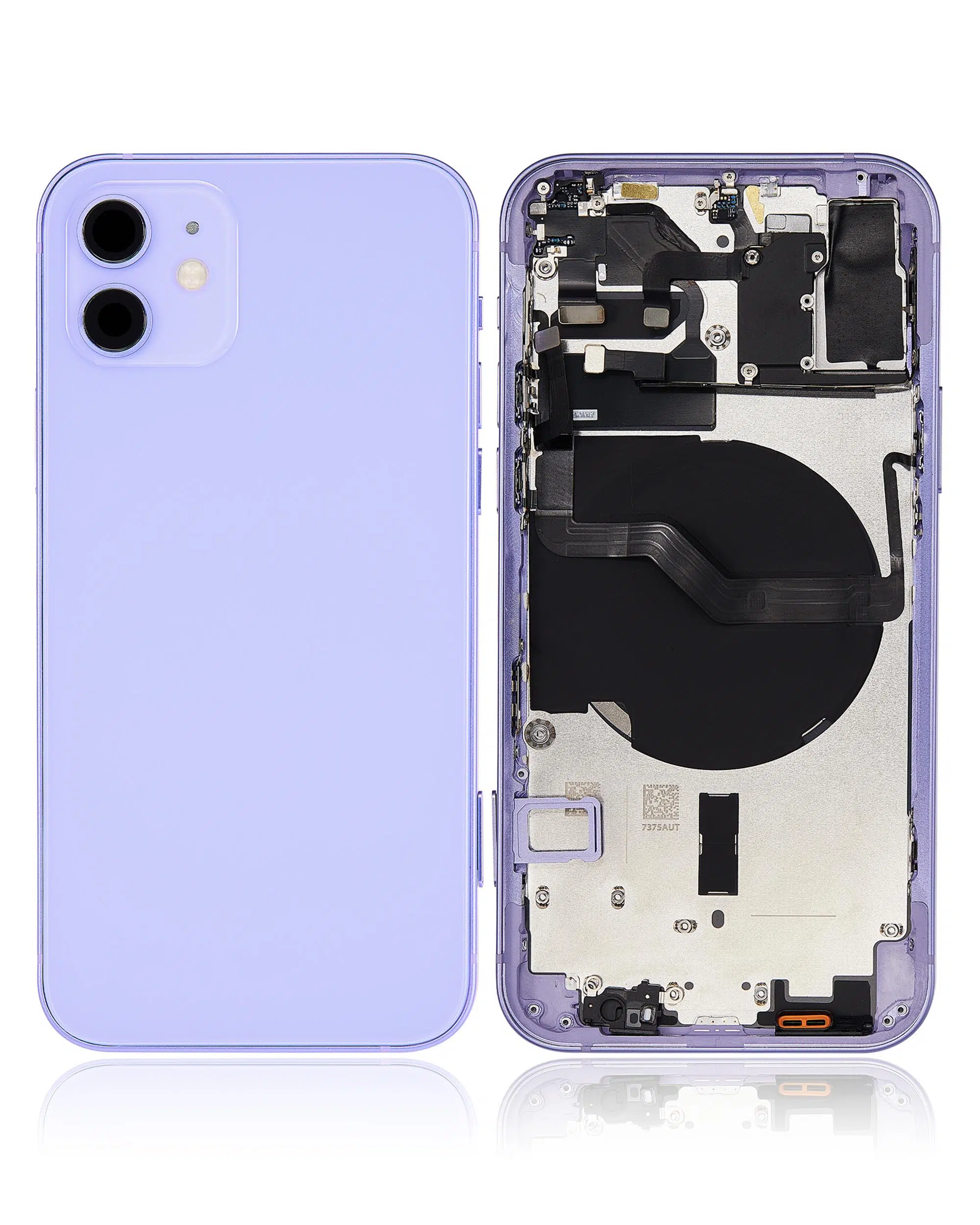 İphone 12 İle Uyumlu Kasa Kapak Set Mor İçi DOLU (Logolu) %100 Orijinal Ürün Kasa