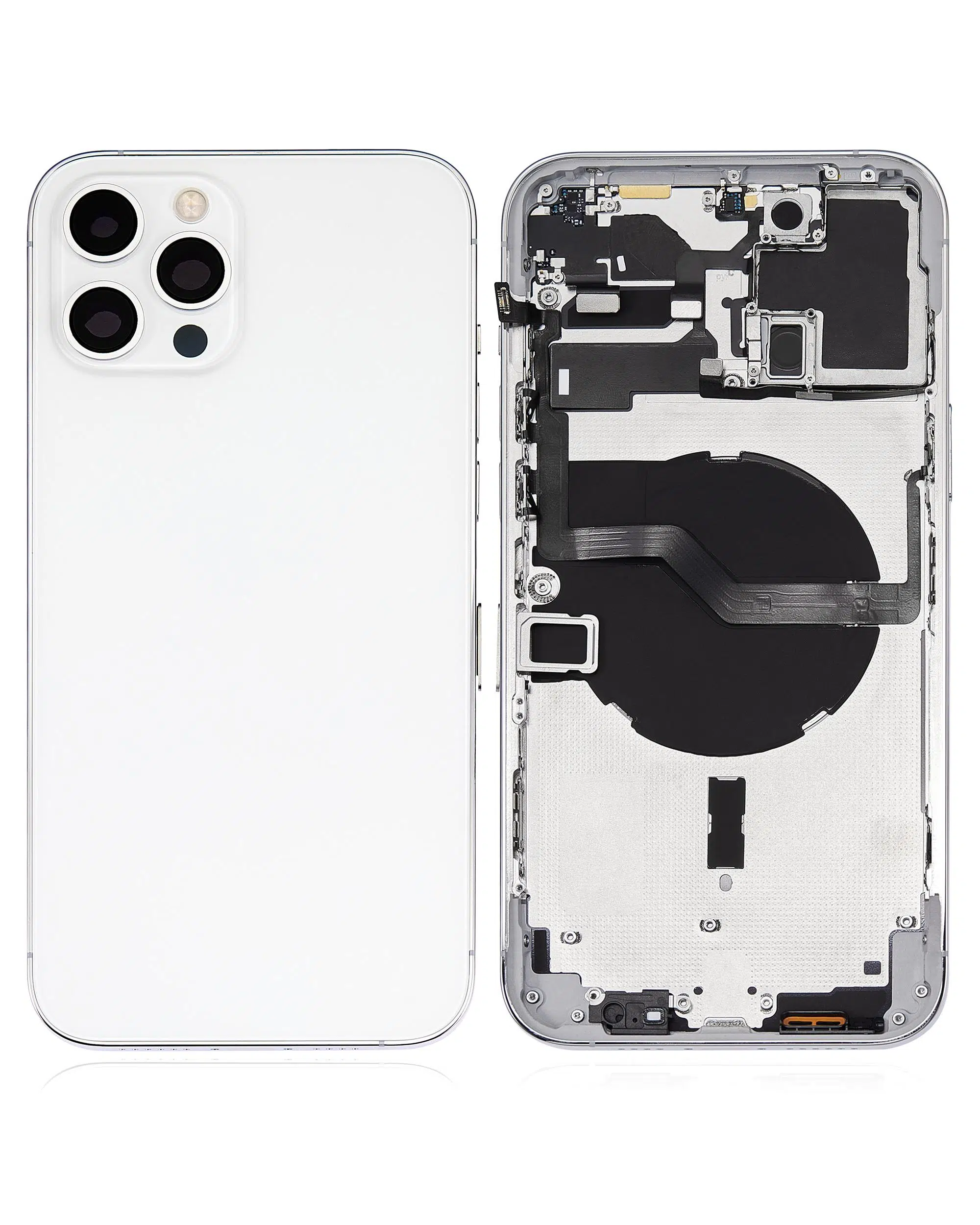 İphone 12 Pro Max İle Uyumlu Kasa Kapak Set Beyaz İçi DOLU (Logolu) %100 Orijinal Ürün Kasa
