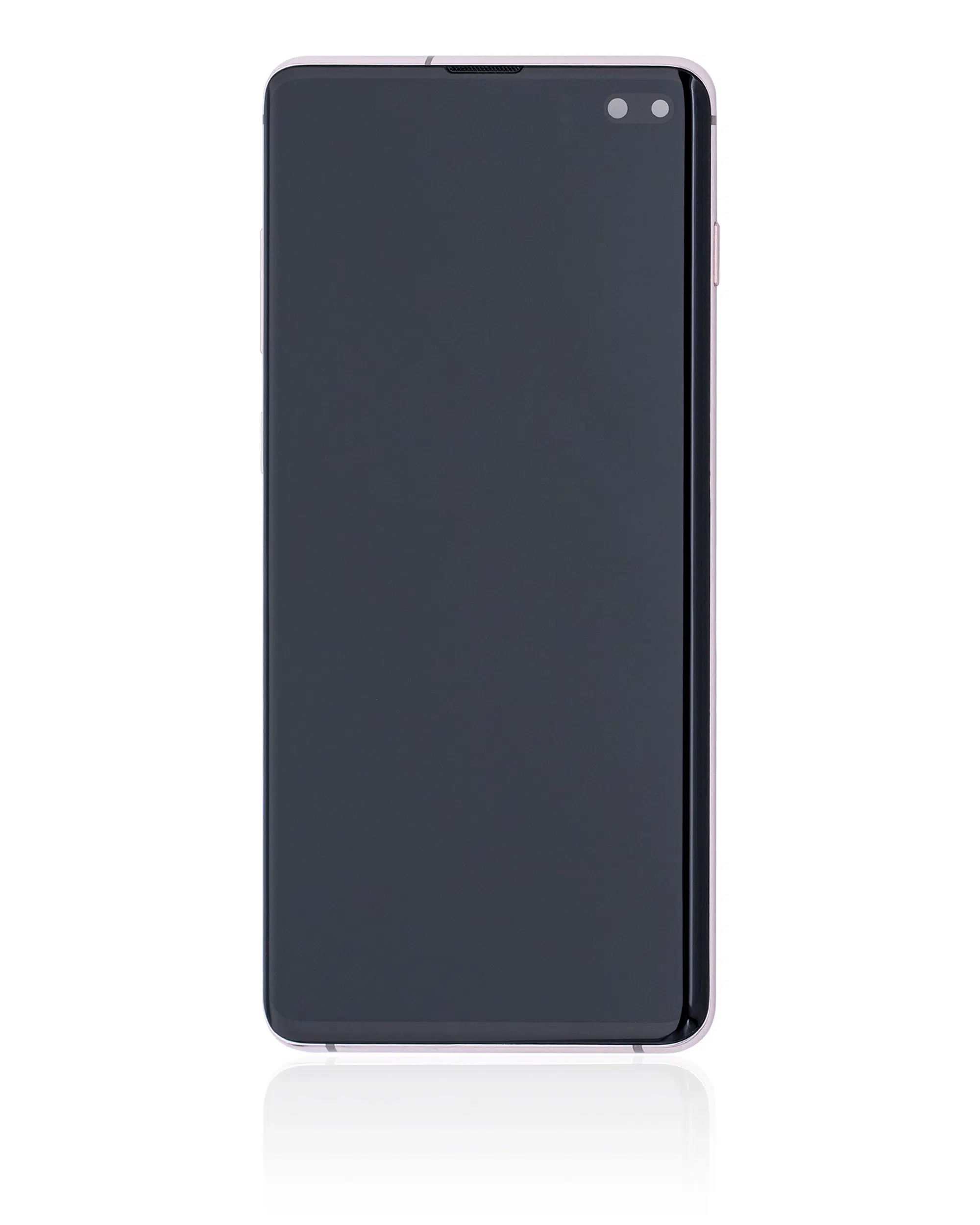 Samsung Galaxy S10 Plus İle Uyumlu Ekran Dokunmatik Çerçeveli (Seramik Beyaz)