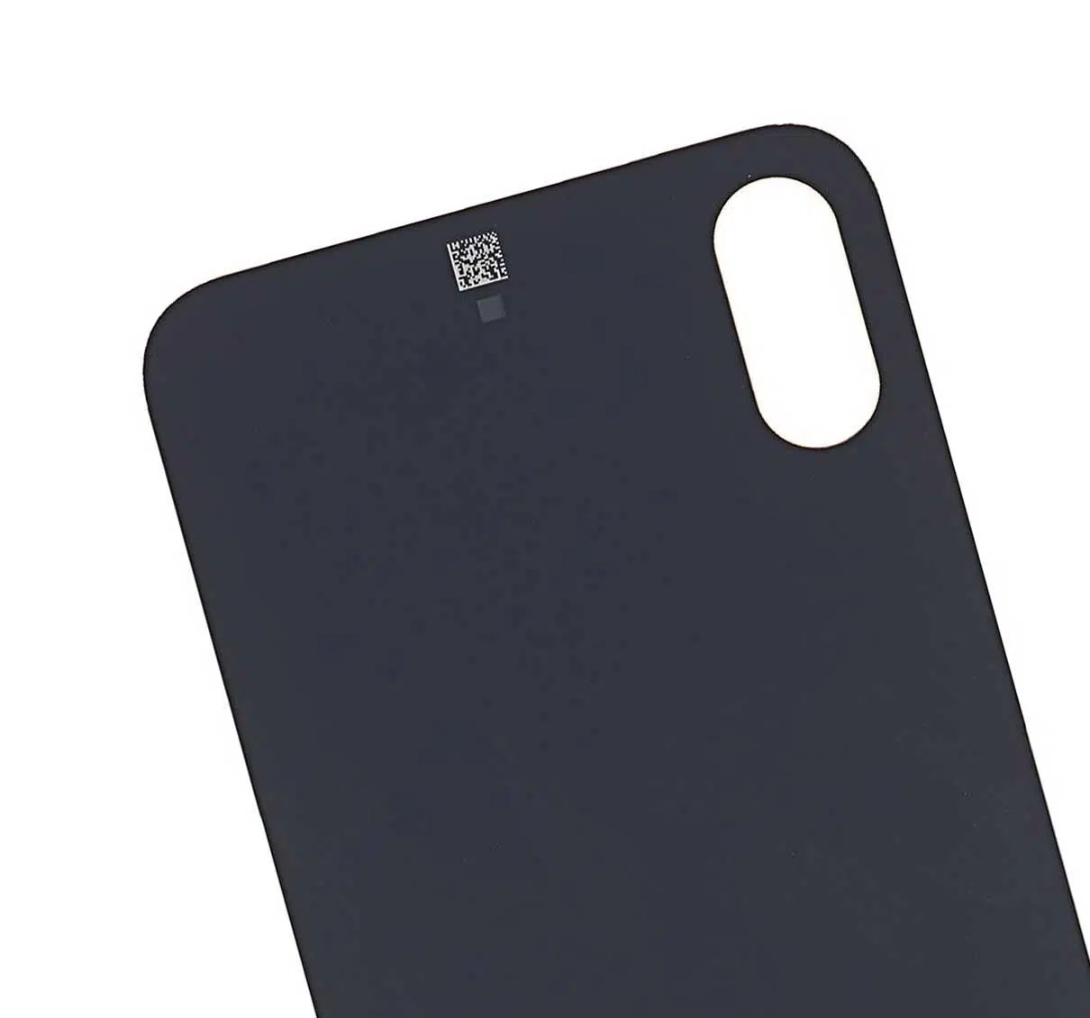 İphone XS ile Uyumlu Arka Kapak Camı (Logosuz) (Gümüş)
