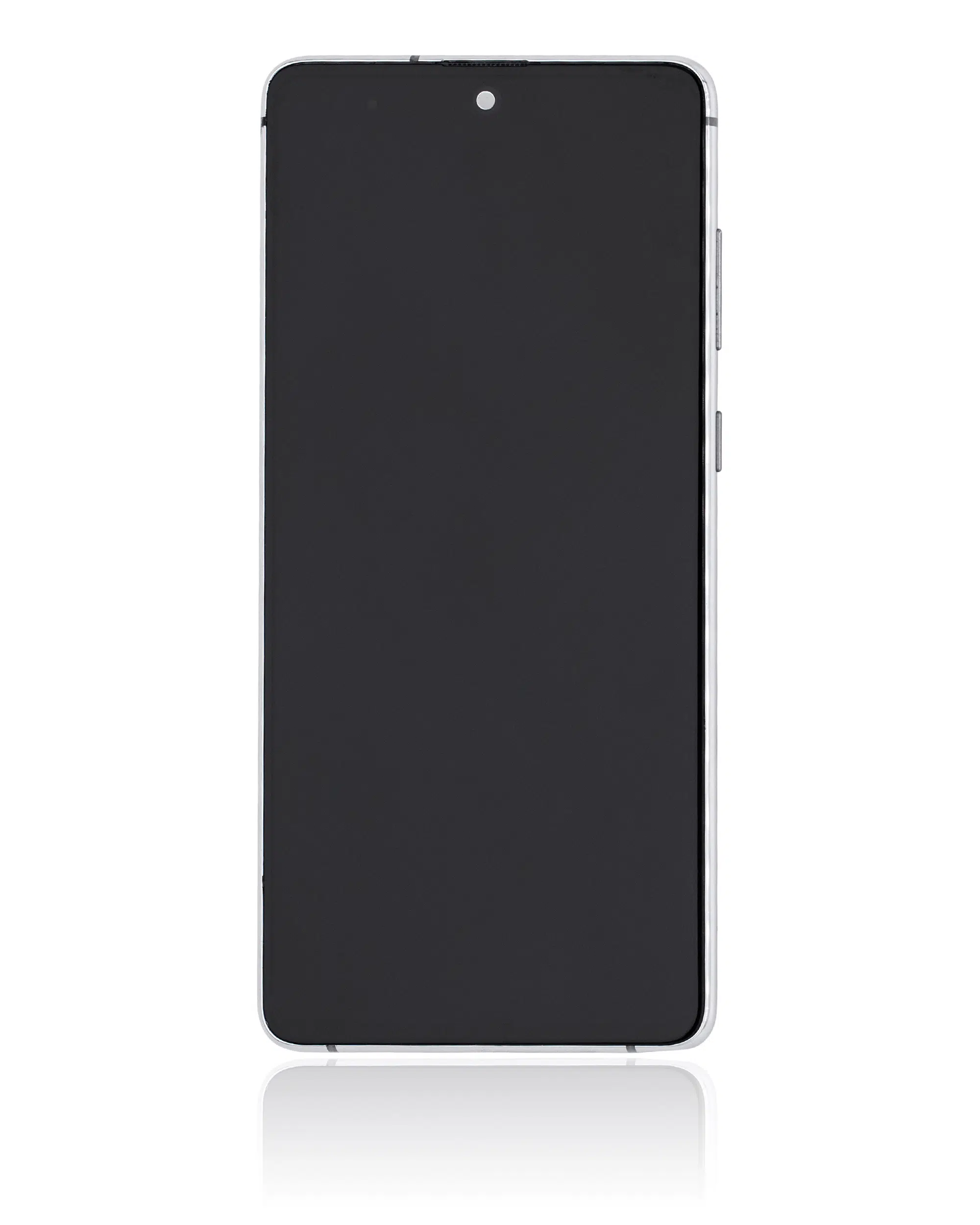 Samsung Galaxy Note 10 Lite İle Uyumlu Çerçeveli Ekran Dokunmatik (%100 Orijinal Ürün)(Aura Glow / Silver)