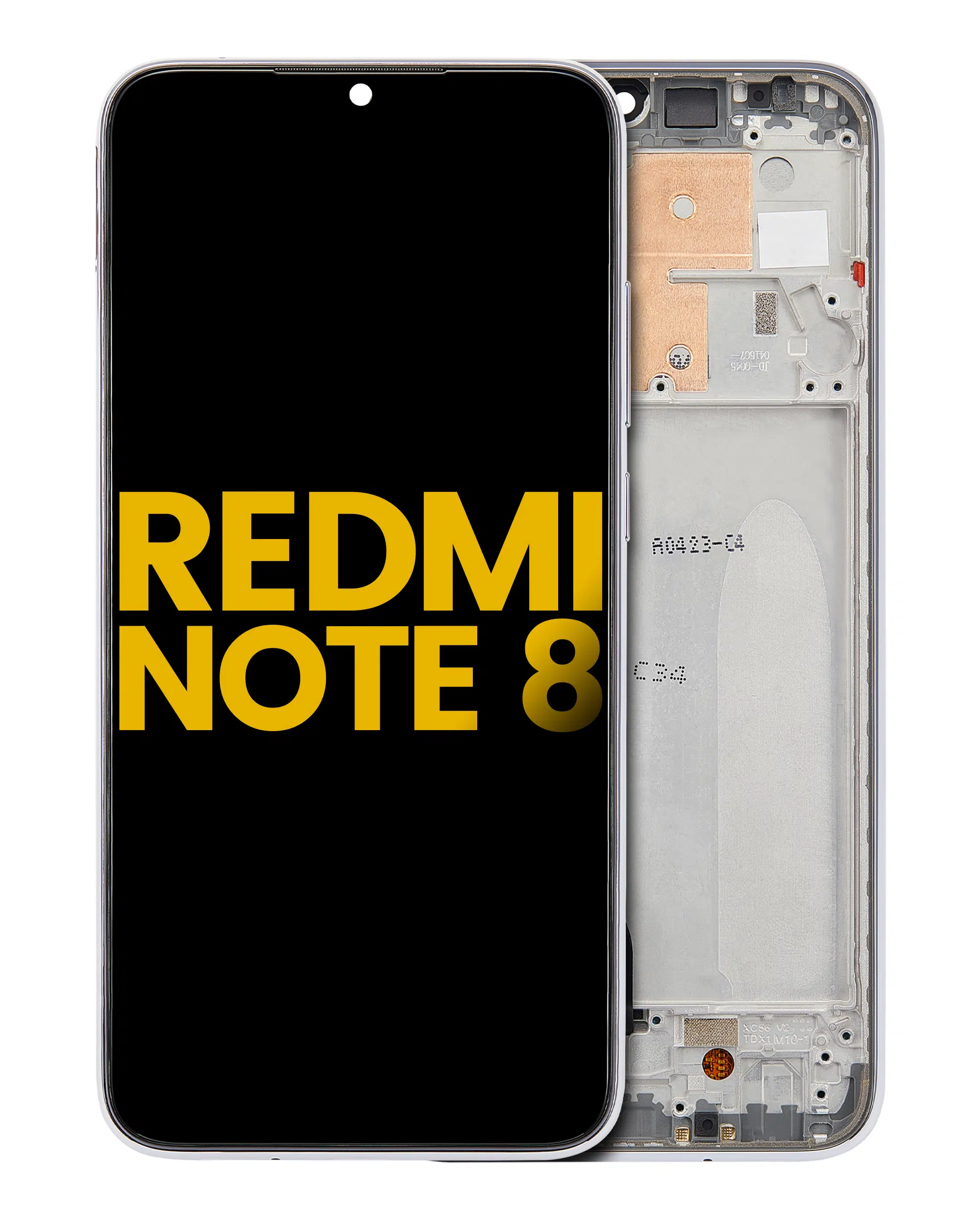 Xiaomi Redmi Note 8 İle Uyumlu Çerçeveli Ekran Dokunmatik Beyaz (%100 Orijinal Ürün)