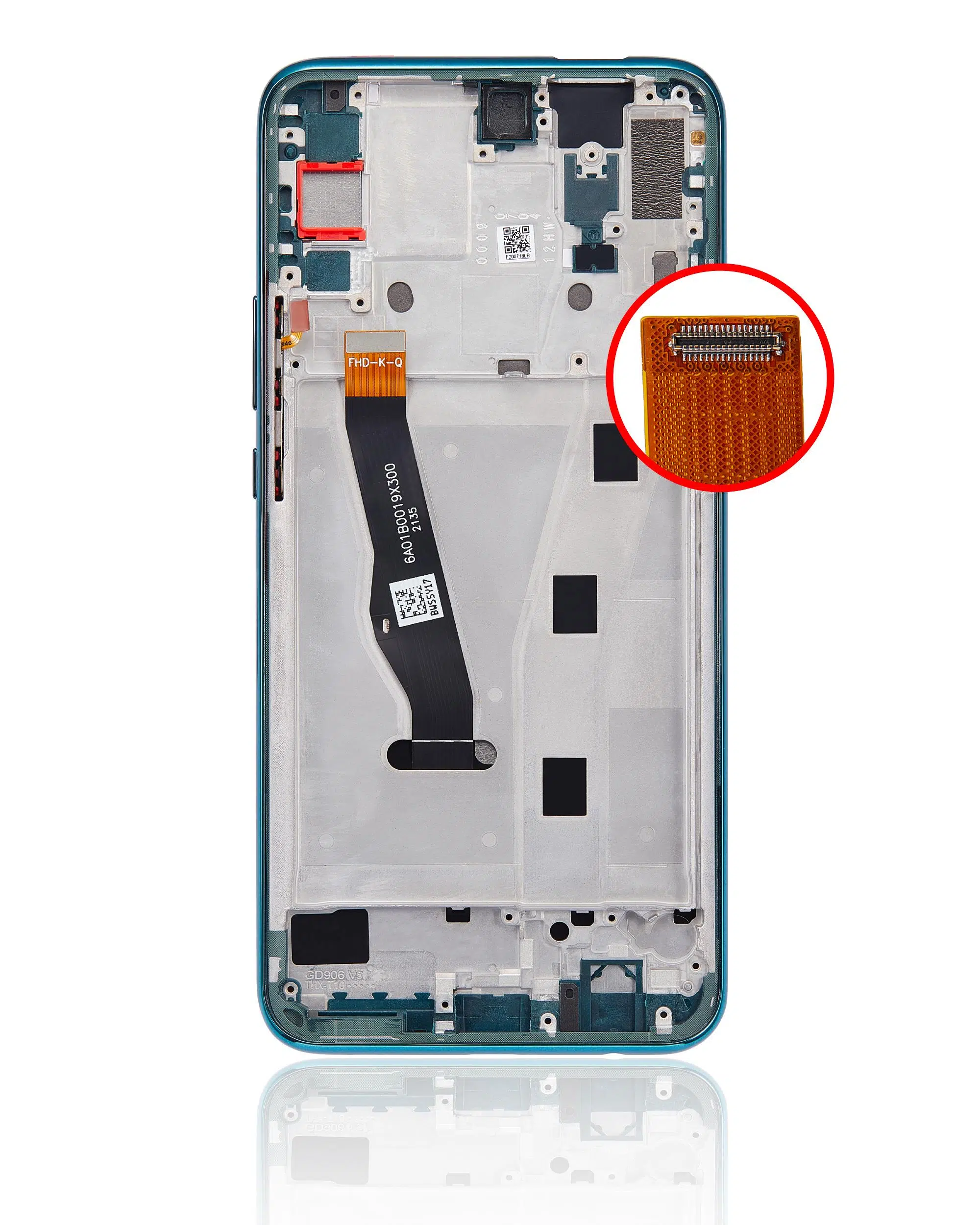 Huawei P Smart Z ile Uyumlu Çerçeveli Ekran Dokunmatik Yeşil (%100 Orijinal Ürün)