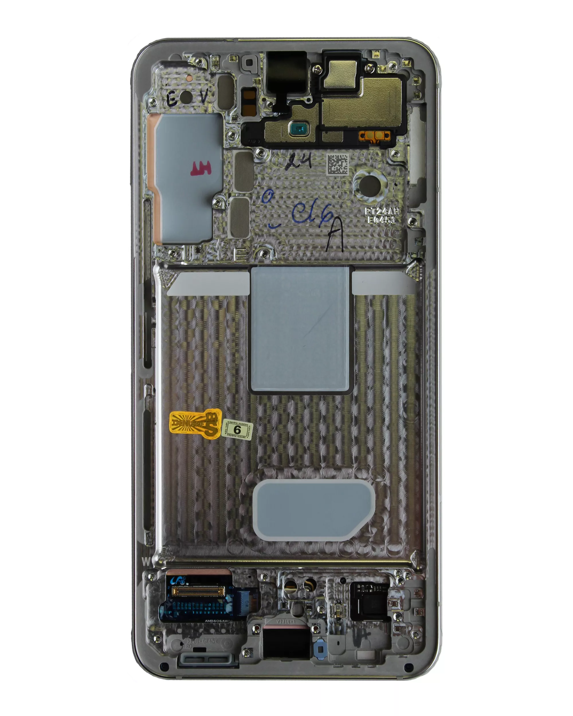 Samsung Galaxy S22 5G (Servis Paketi) (Beyaz) İle Uyumlu Çerçeveli OLED Montajı 