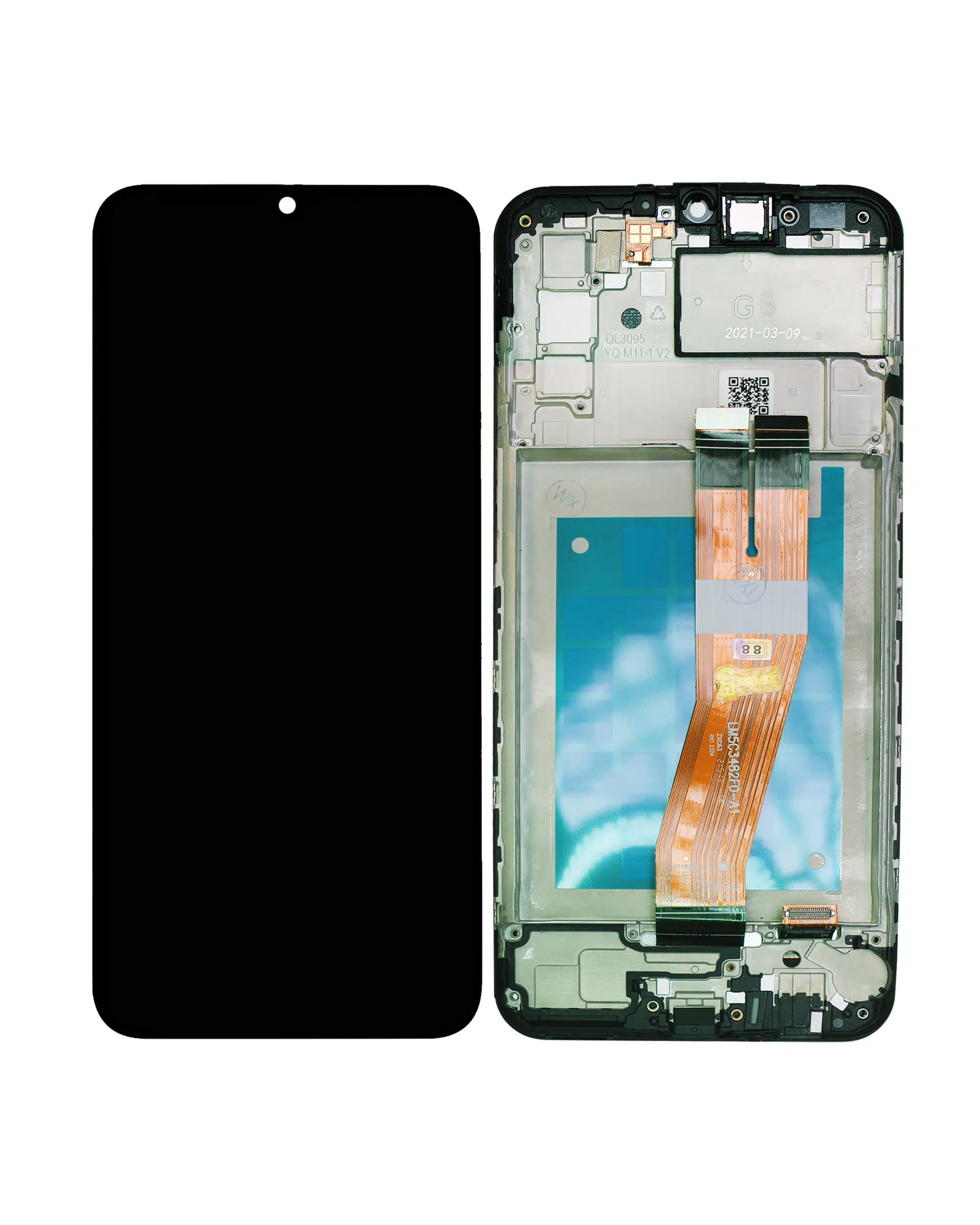 Samsung Galaxy A02S (A025F / 2020) (Uluslararası Sürüm) (Uluslararası Sürüm) İle Uyumlu Çerçeveli LCD Düzeneği... 