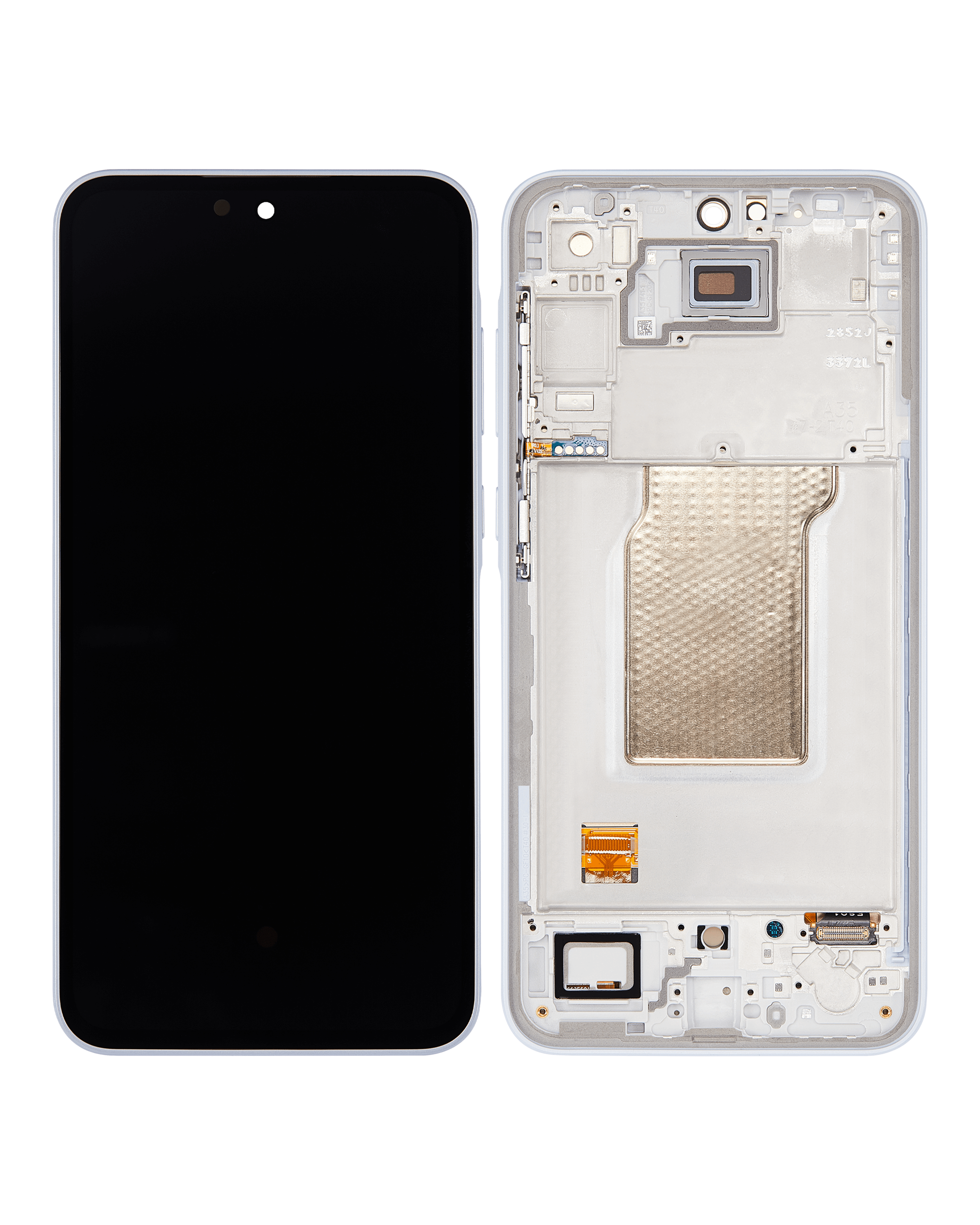 Samsung Galaxy A35 5G İle Uyumlu Çerçeveli  Ekran Dokunmatik (%100 Orijinal Ürün) (A356 / 2024) (Iceblue)