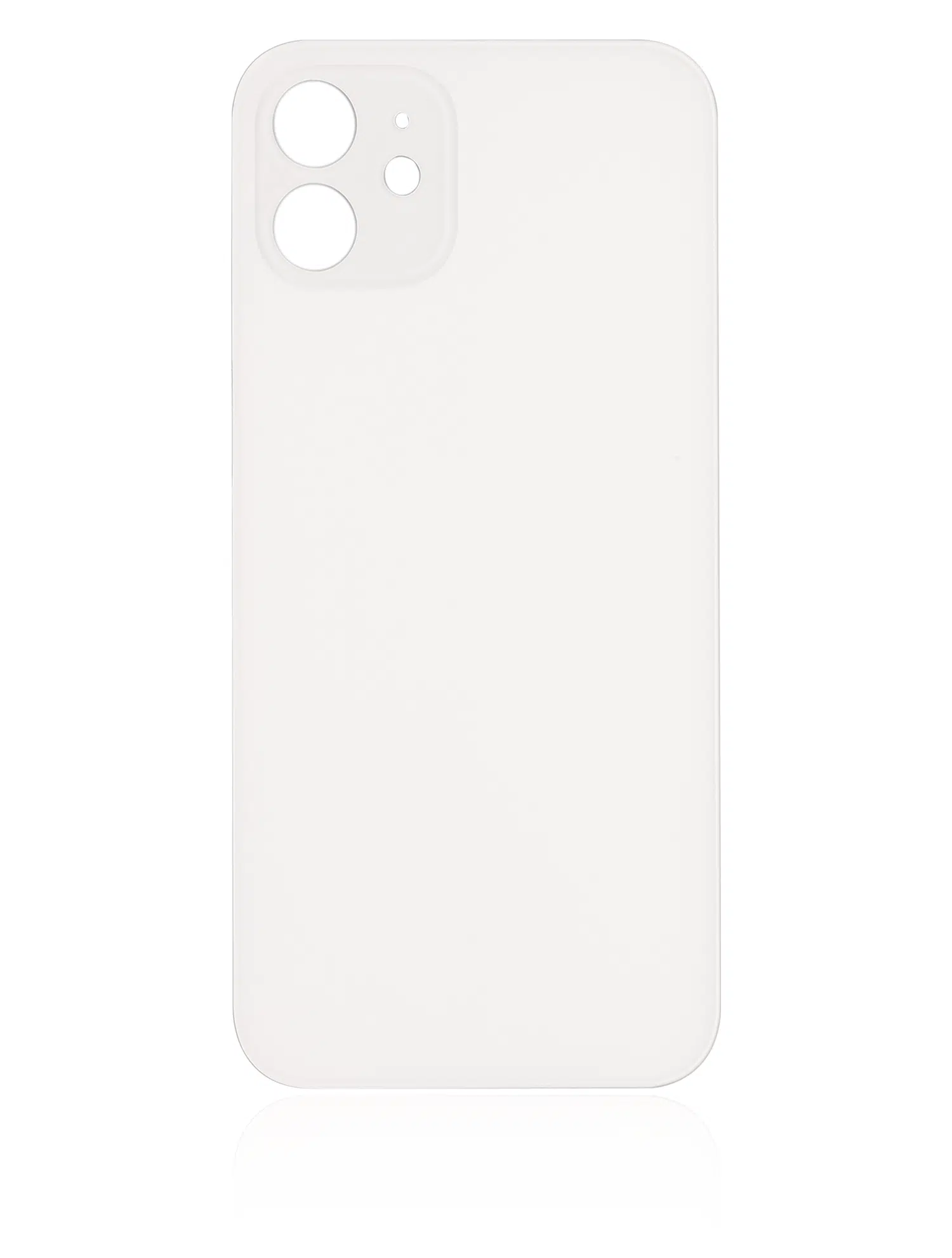 İphone 12 İle Uyumlu Arka Cam Beyaz (Logolu / Büyük Kamera Deliği)