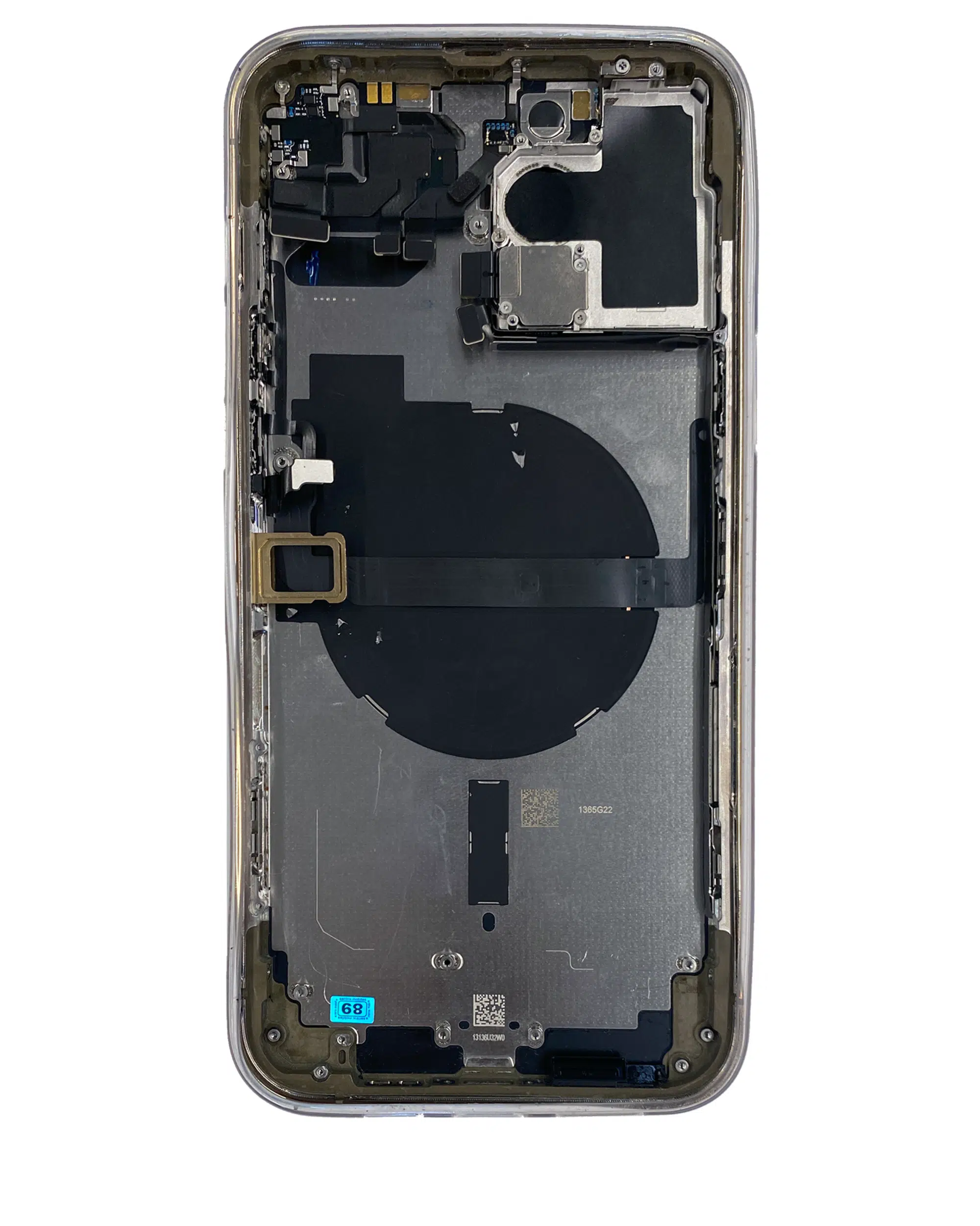 İphone 13 Pro Max İle Uyumlu Kasa Kapak Set Gold İçi Boş (Logolu) 1/1 Kasa