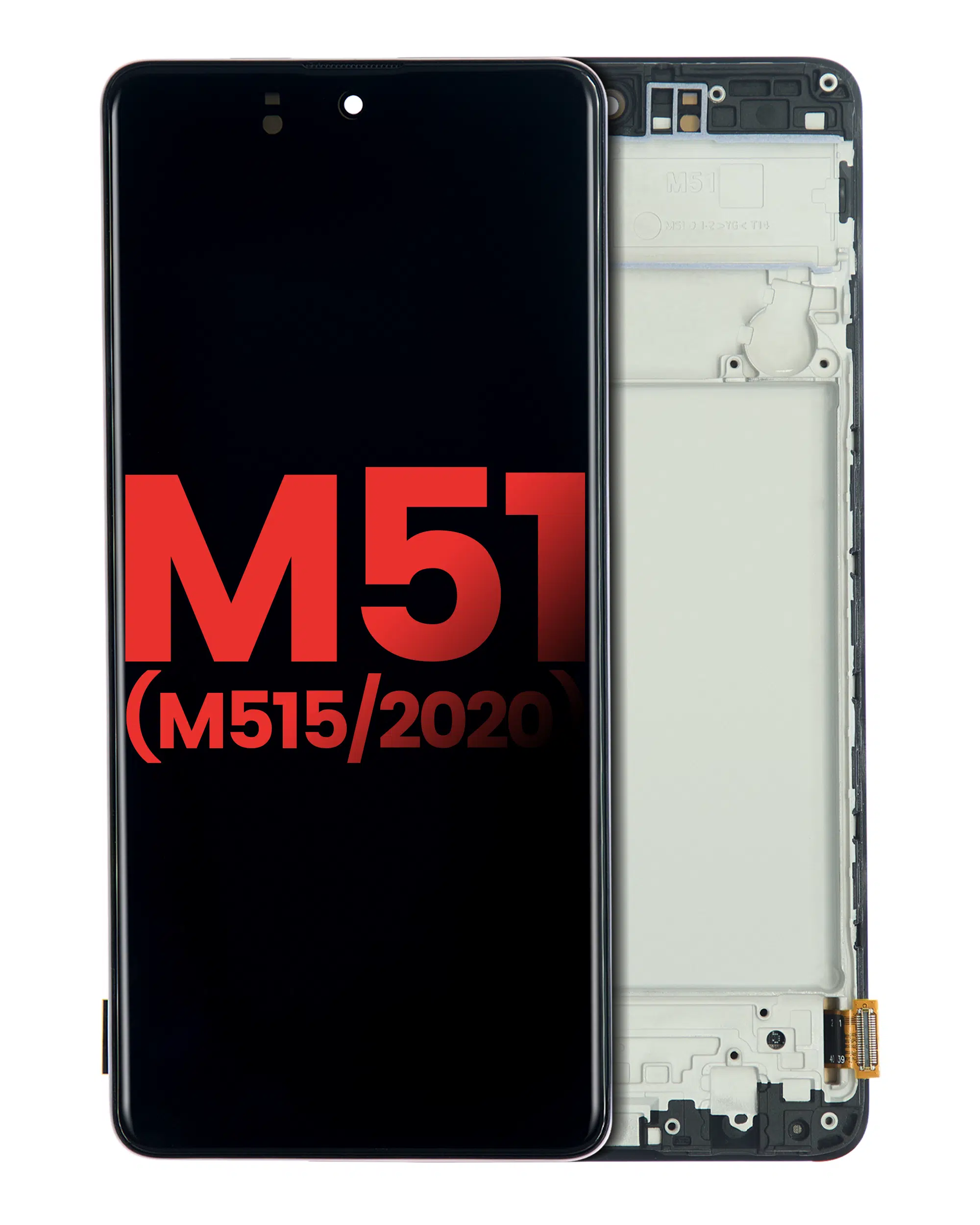 Samsung Galaxy M51 (M515 / 2020) İle Uyumlu Çerçeveli Ekran Dokunmatil OLED