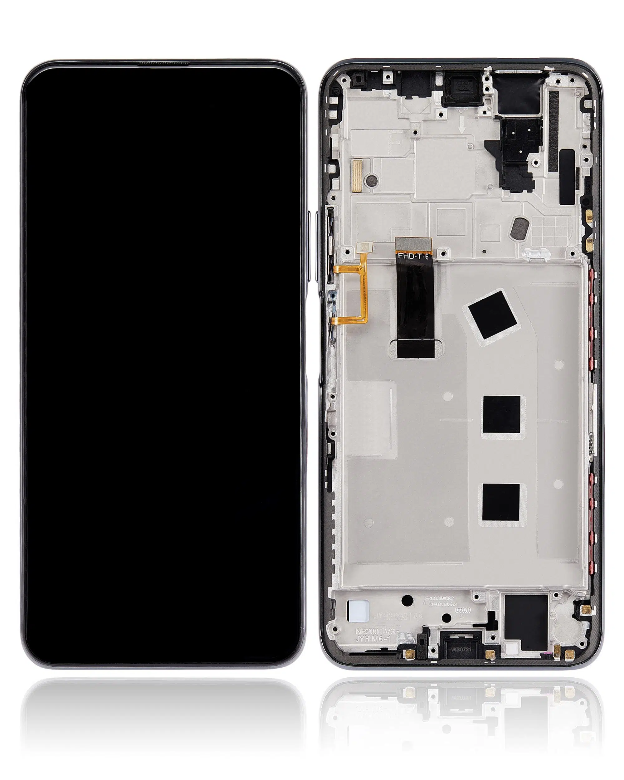 Huawei Y9a İle Uyumlu Çerçeveli Ekran Dokunmatik (Siyah) %100 Orijinal Ürün