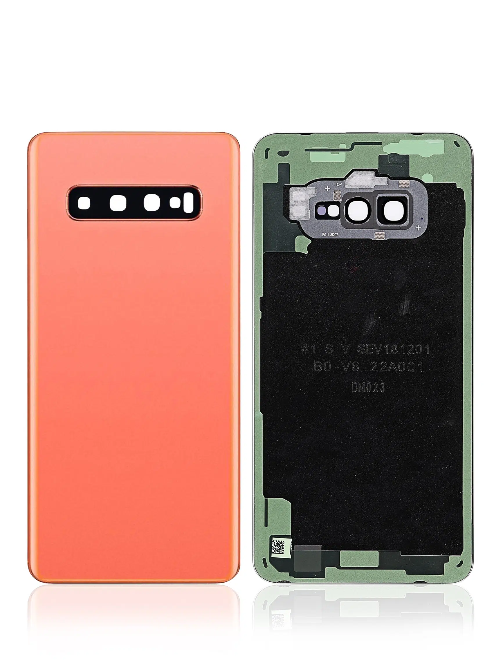 Samsung Galaxy S10 Uyumlu Arka Kapak Camı (Servis Paketi) (Flamingo Pembesi) 