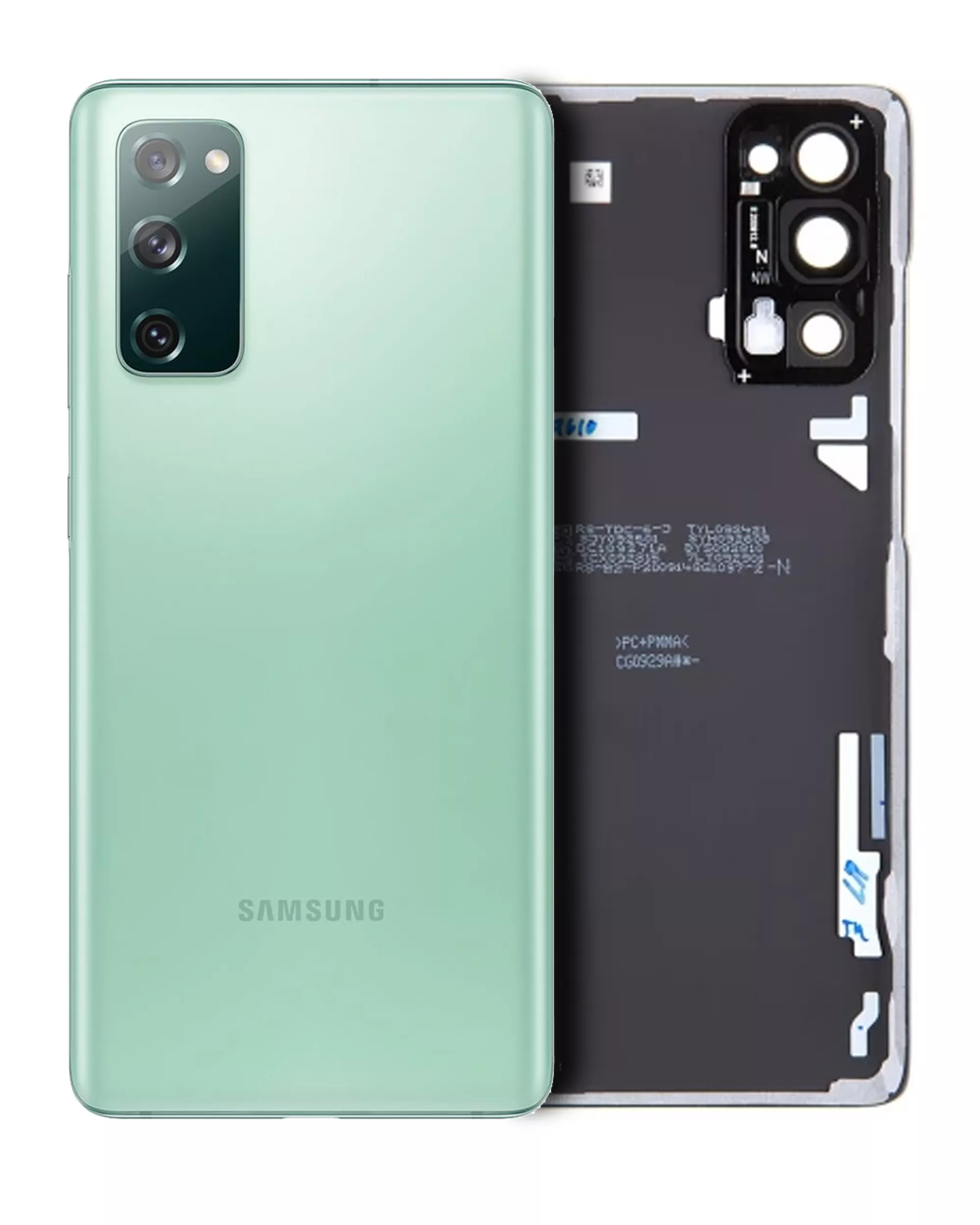 Samsung Galaxy S20 FE Uyumlu Kamera Lensli Arka Kapak Camı (Servis Paketi) (Bulut Nane) 