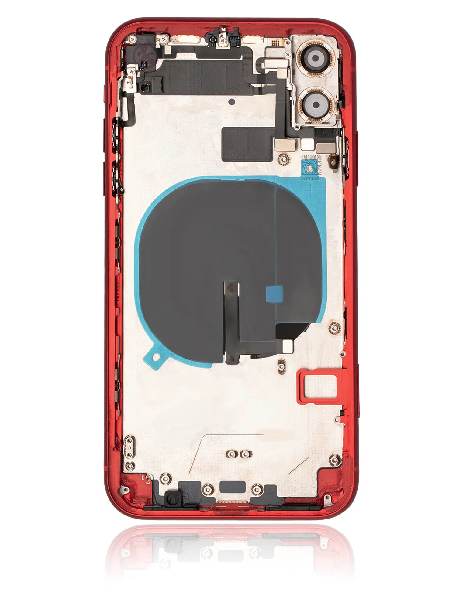 İphone 11 İle Uyumlu Kasa Kapak Set Kırmızı İçi Boş (Logolu) 1/1 Kasa