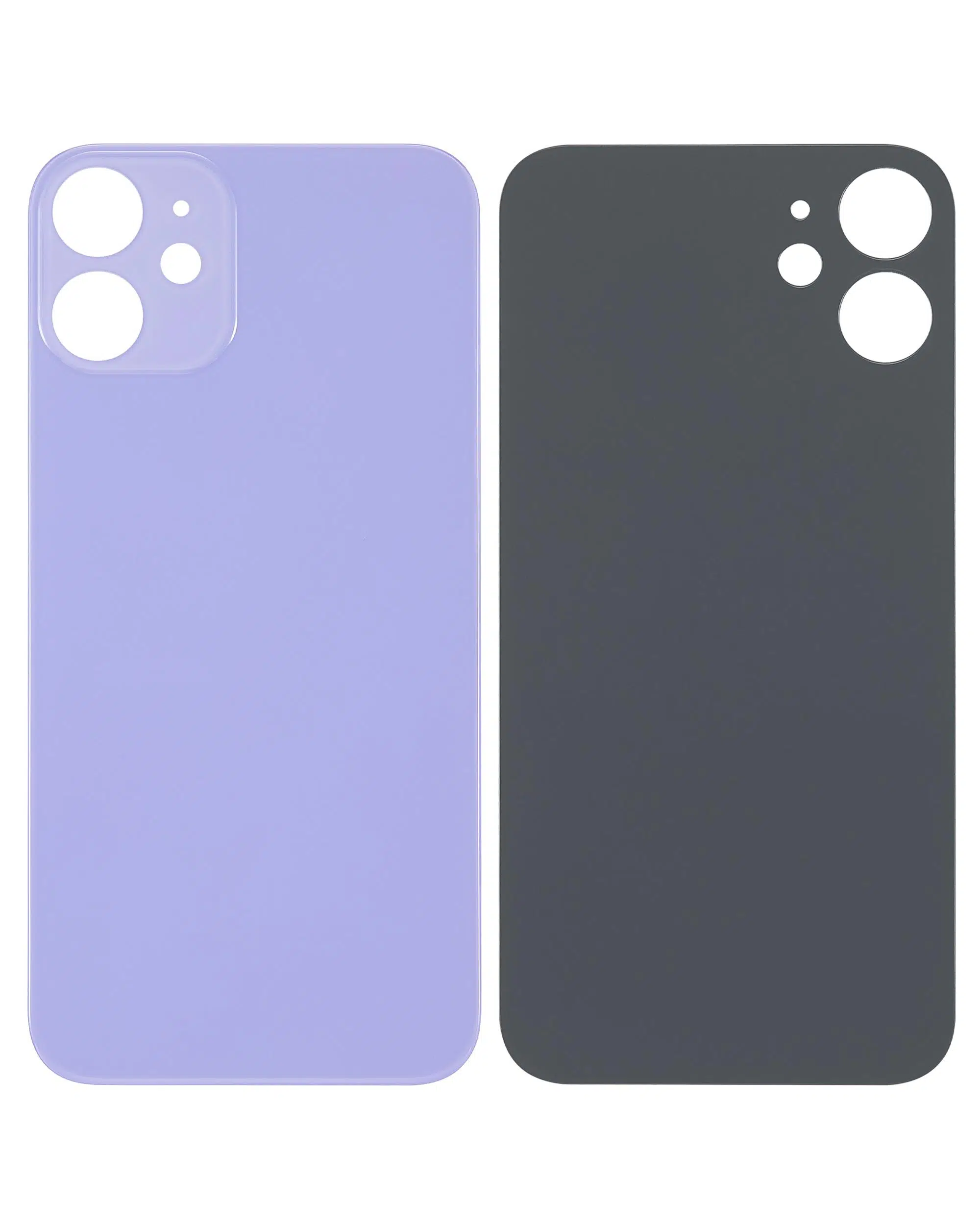 İphone 12 Mini İle Uyumlu Arka Cam Mor (Logolu / Büyük Kamera Deliği)