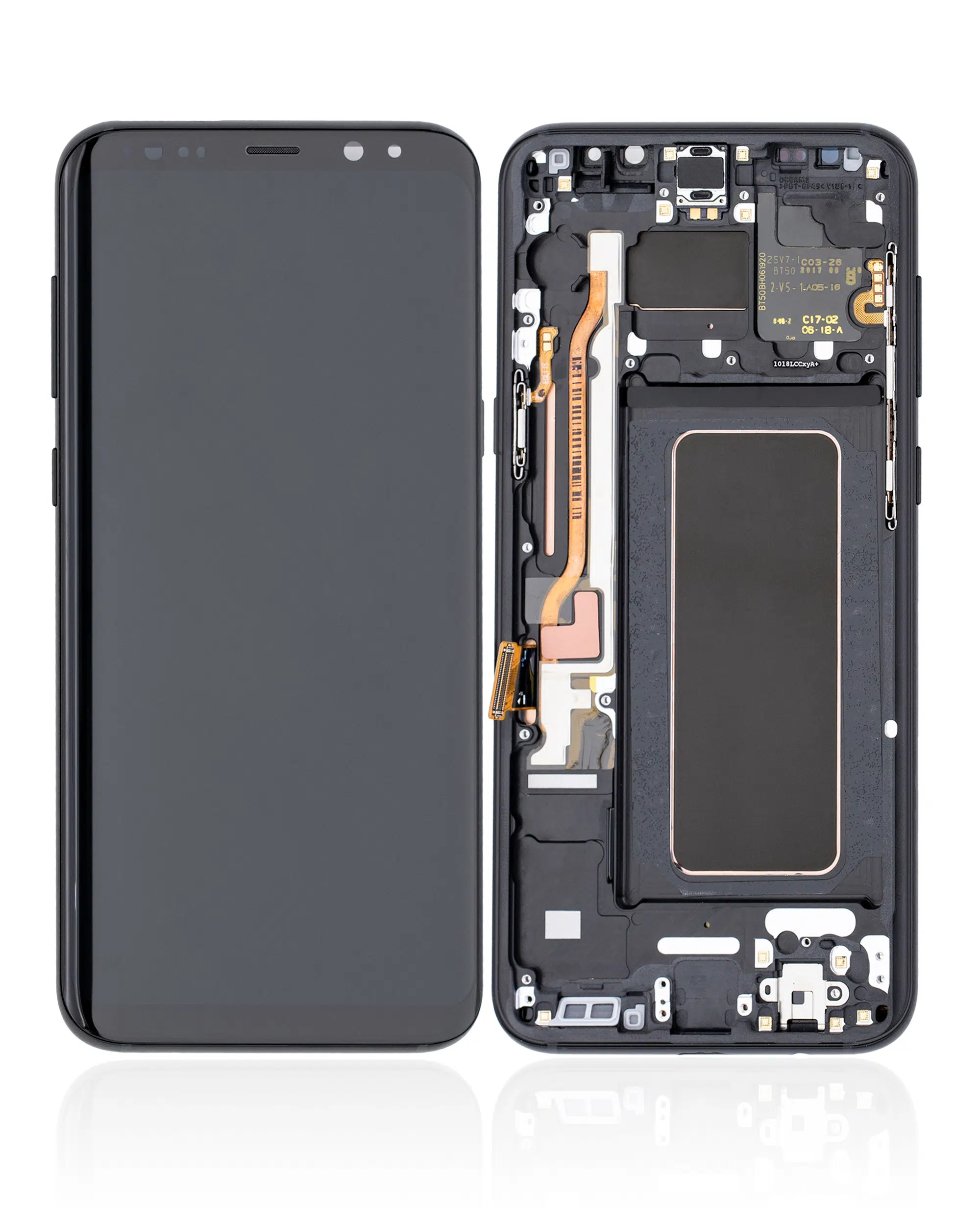 Samsung Galaxy S8 Plus (Aftermarket Plus) (Gece ​​Yarısı Siyahı) İle Uyumlu Çerçeveli OLED Montajı 