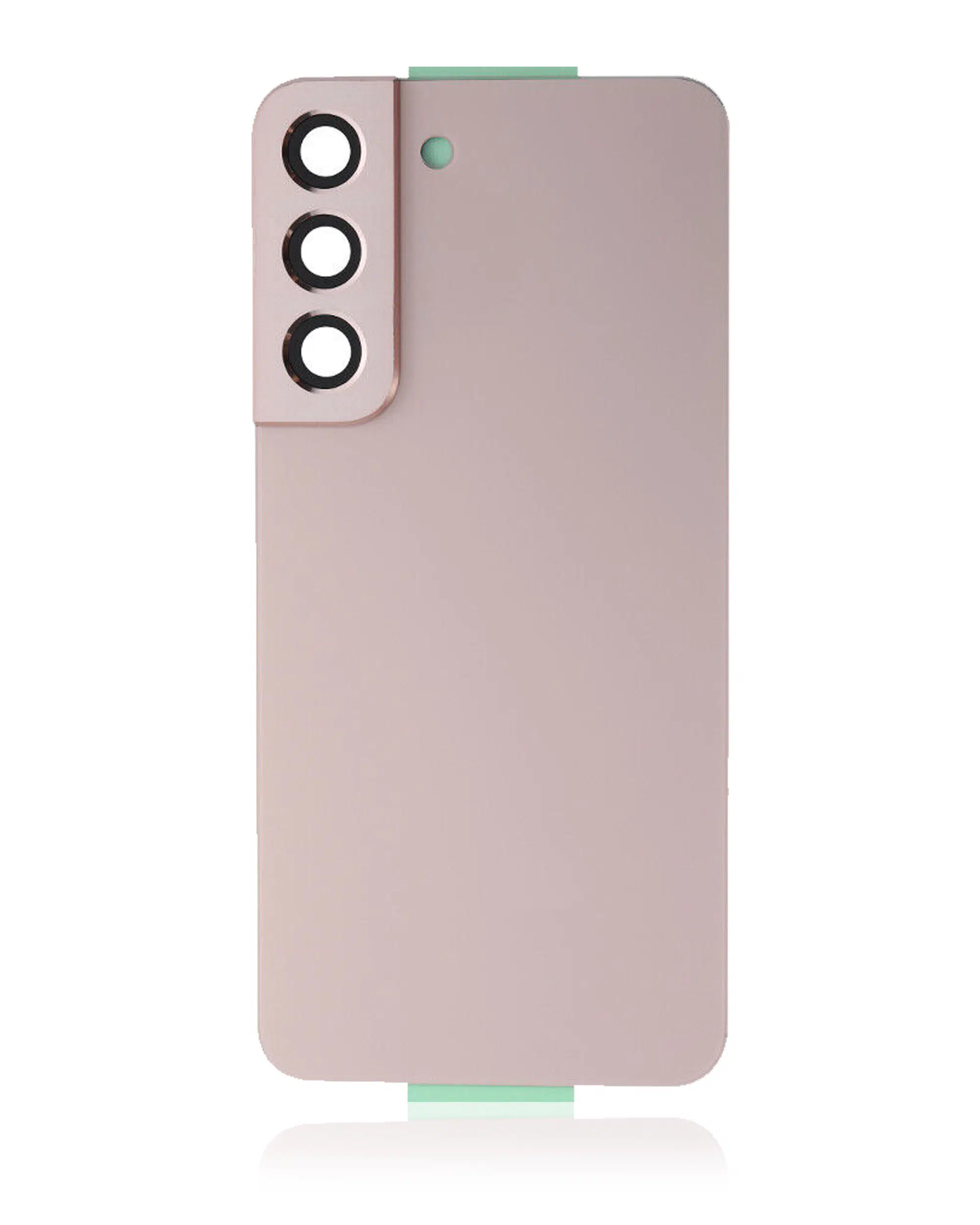 Arka Kapak Camı Kamera Lensli Uyumlu Samsung Galaxy S22 5G (Pembe Altın) (Servis Paketi) 