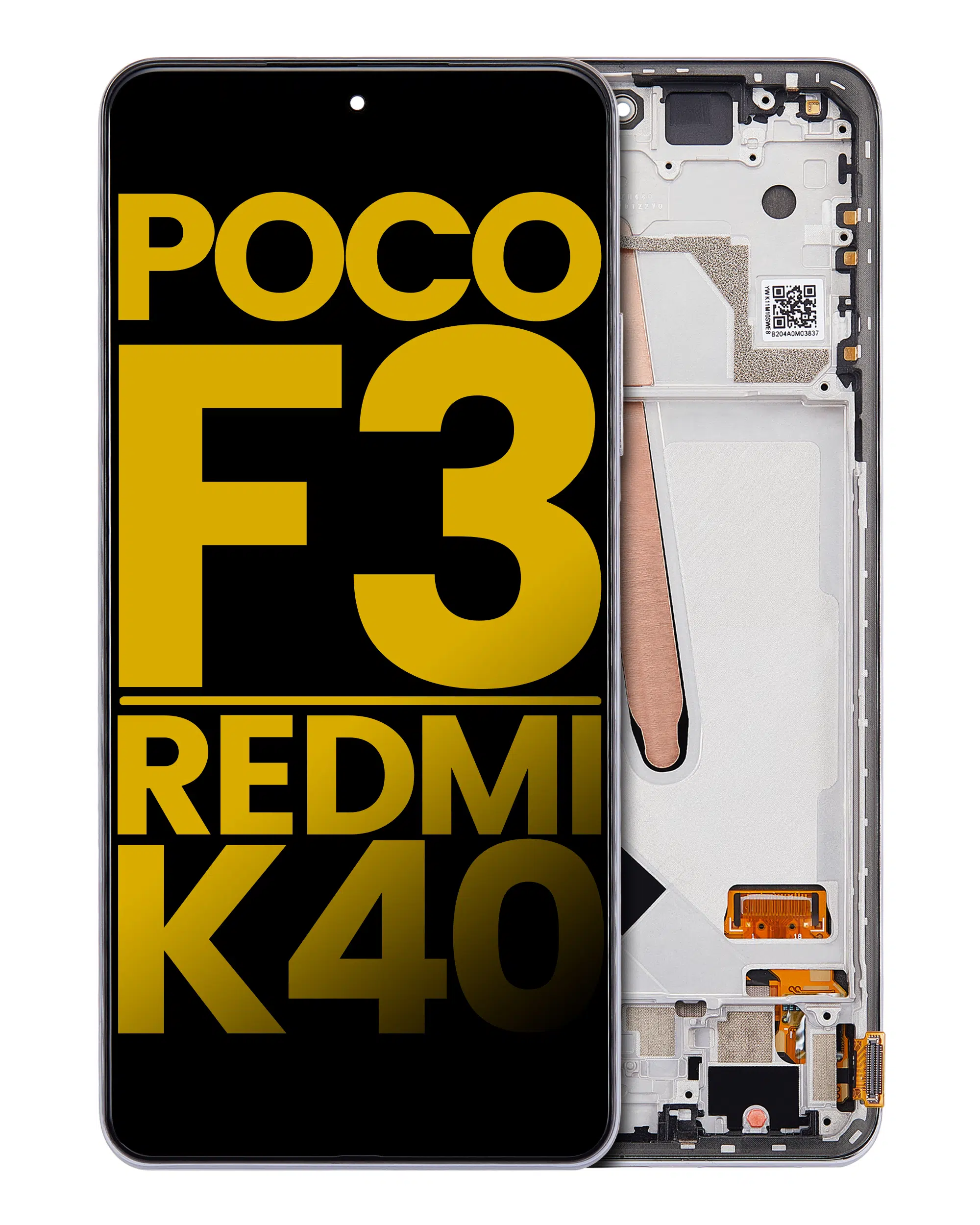 Xiaomi Poco F3 İle Uyumlu Çerçeveli Ekran Dokunmatik (%100 Orijinal Ürün) (Arktik Beyaz)