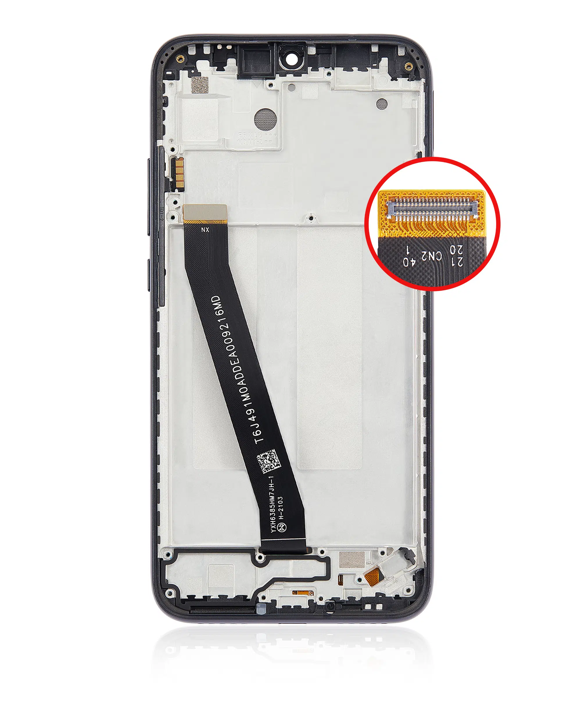 Xiaomi  Redmi 7 ile Uyumlu Çerçeveli Ekran Dokunmatik (%100 Orijinal Ürün)