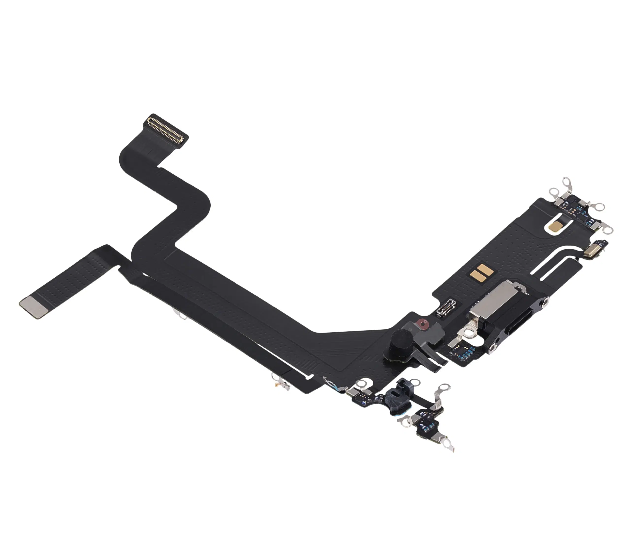 İphone 14 Pro Max ile Uyumlu Şarj Bağlantı ve Mikrofon Filmi Siyah (%100 Orijinal Ürün)