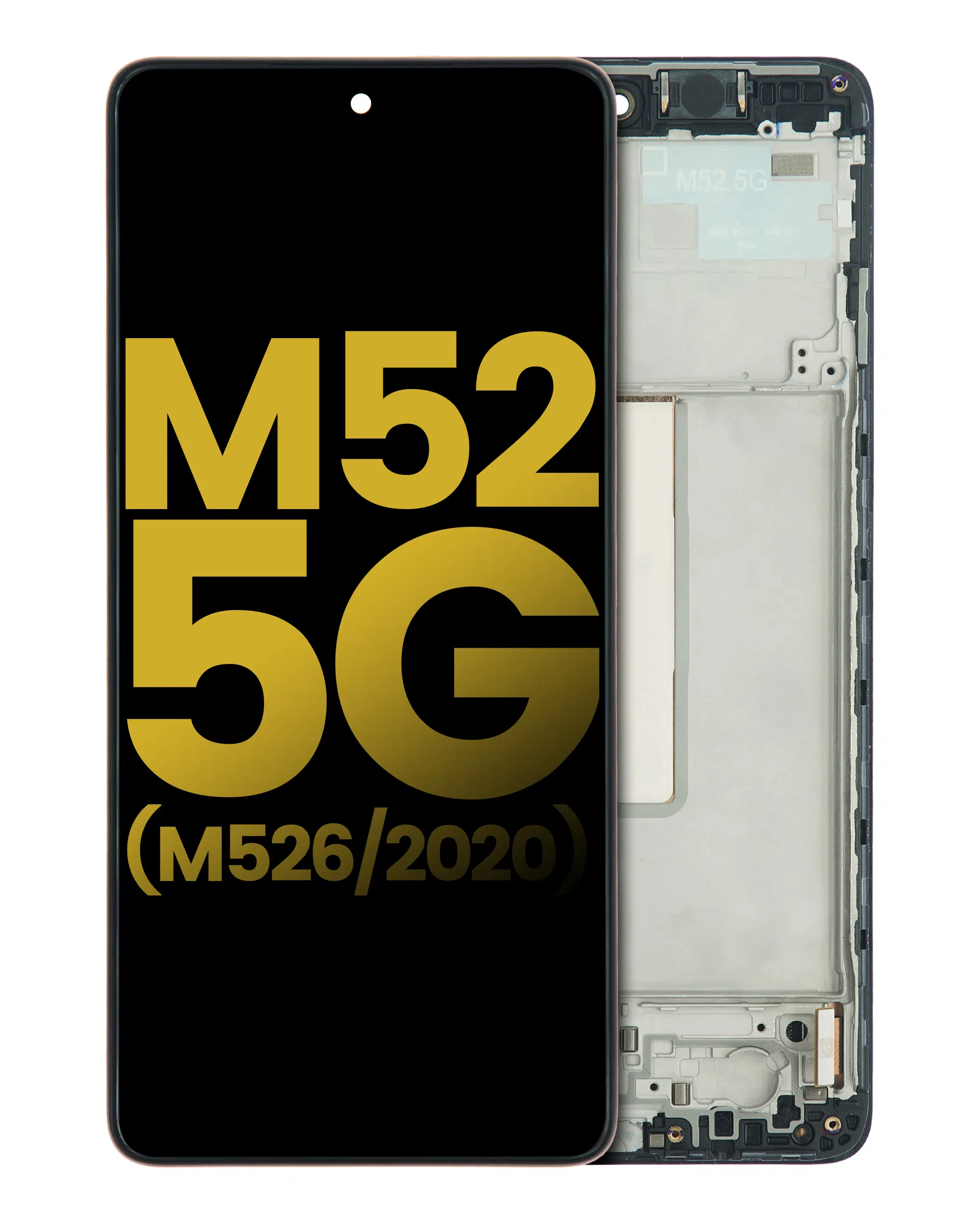Samsung Galaxy M52 5G İle Uyumlu Çerçeveli Ekran Dokunmatik (%100 Orijinal Ürün) (M526 / 2021)