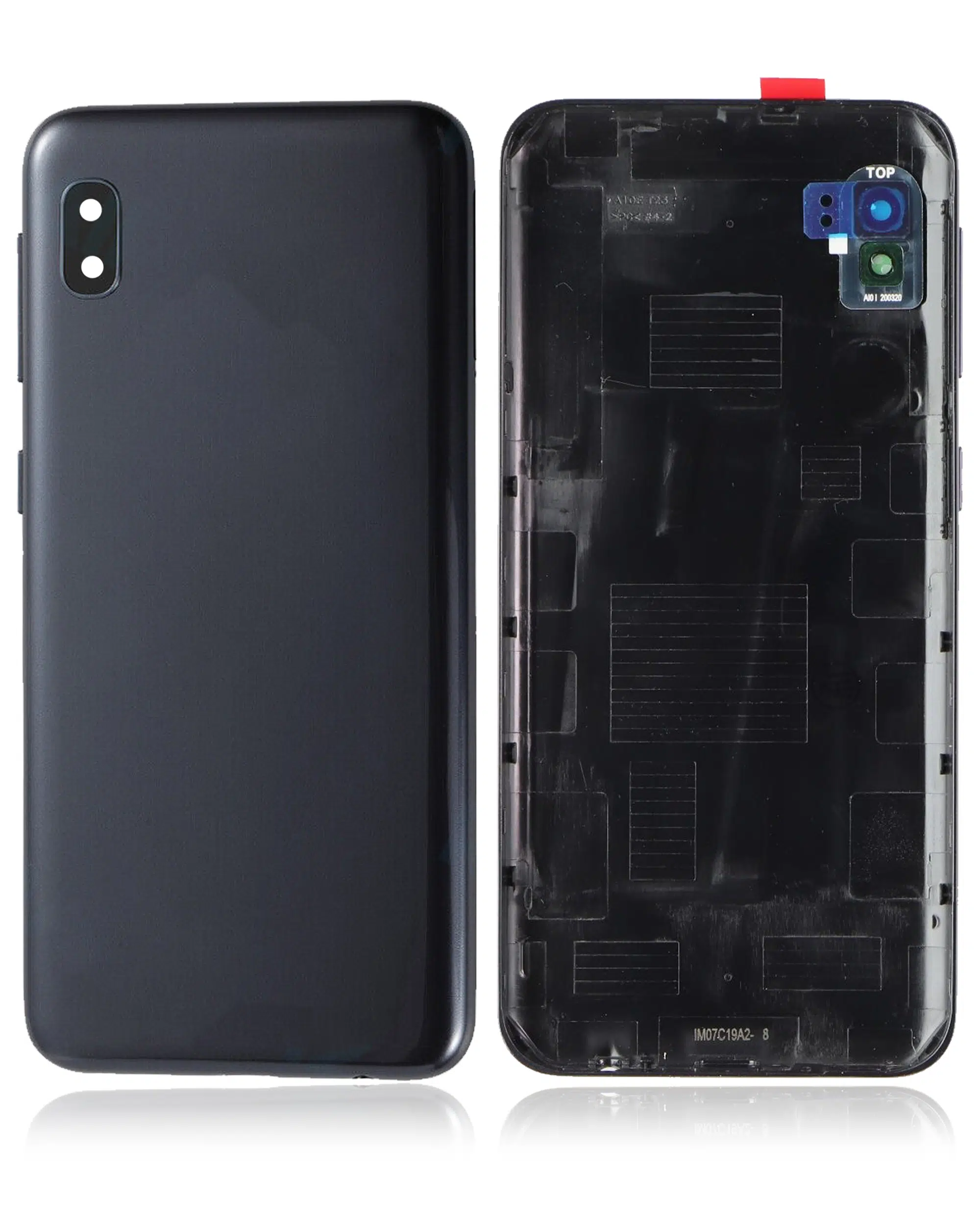 Arka Kapak Camı Kamera Lensli Uyumlu Samsung Galaxy A10E (A102 / 2019) (Siyah) (Servis Paketi...