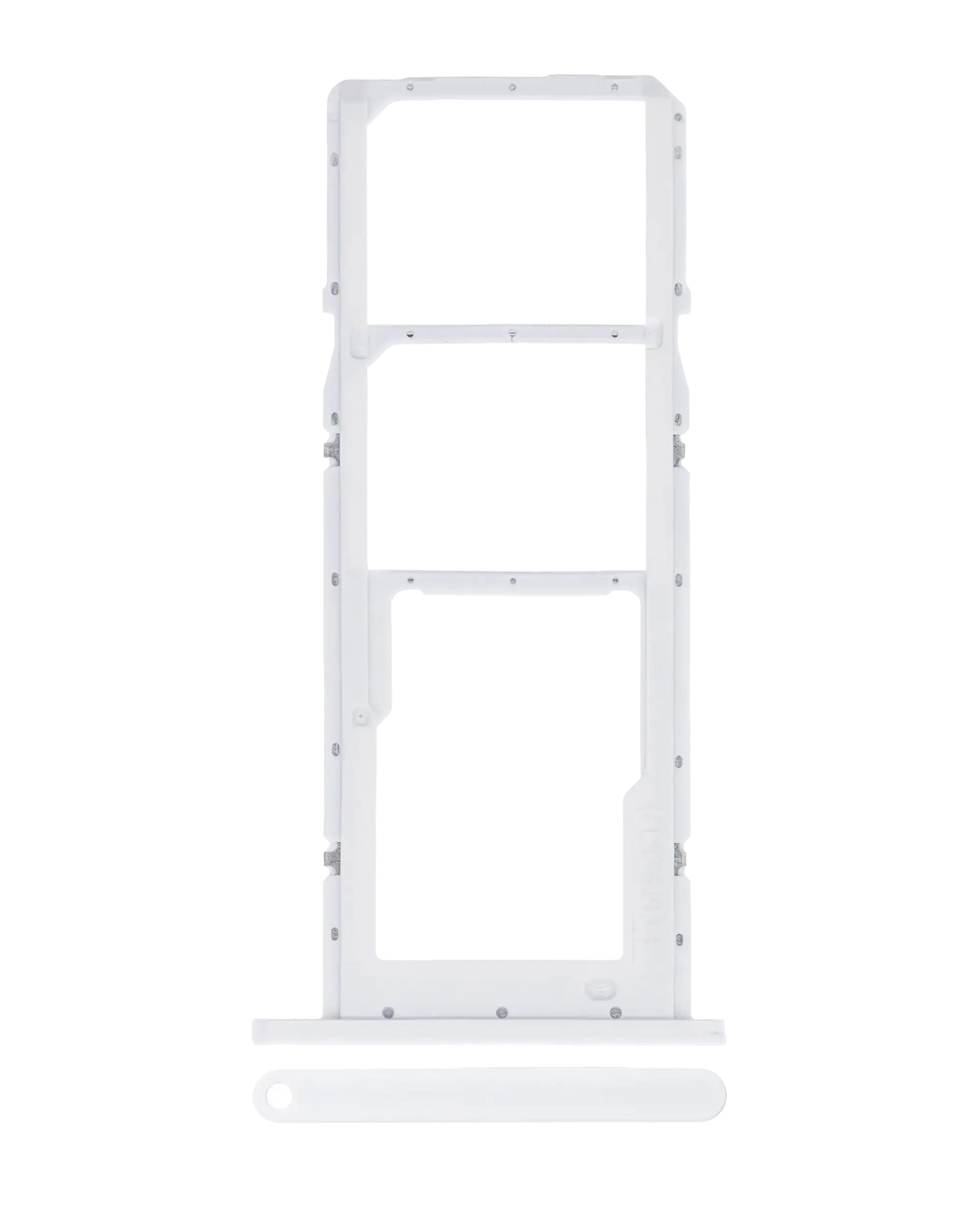 Samsung Galaxy A02S (A025 / 2020) / A03 (A035 / 2021) (Beyaz) İle Uyumlu Çift Sim Kart Tepsisi 