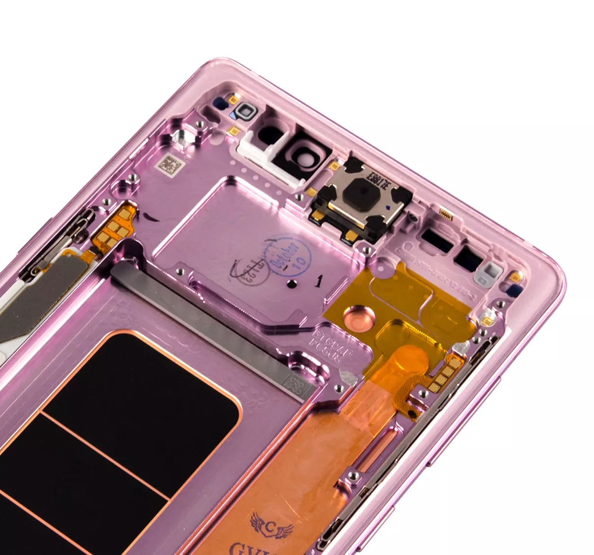 Samsung Galaxy Note 9 (Lavanta Moru) İle Uyumlu Çerçeveli Ekran Dokunmatil OLED