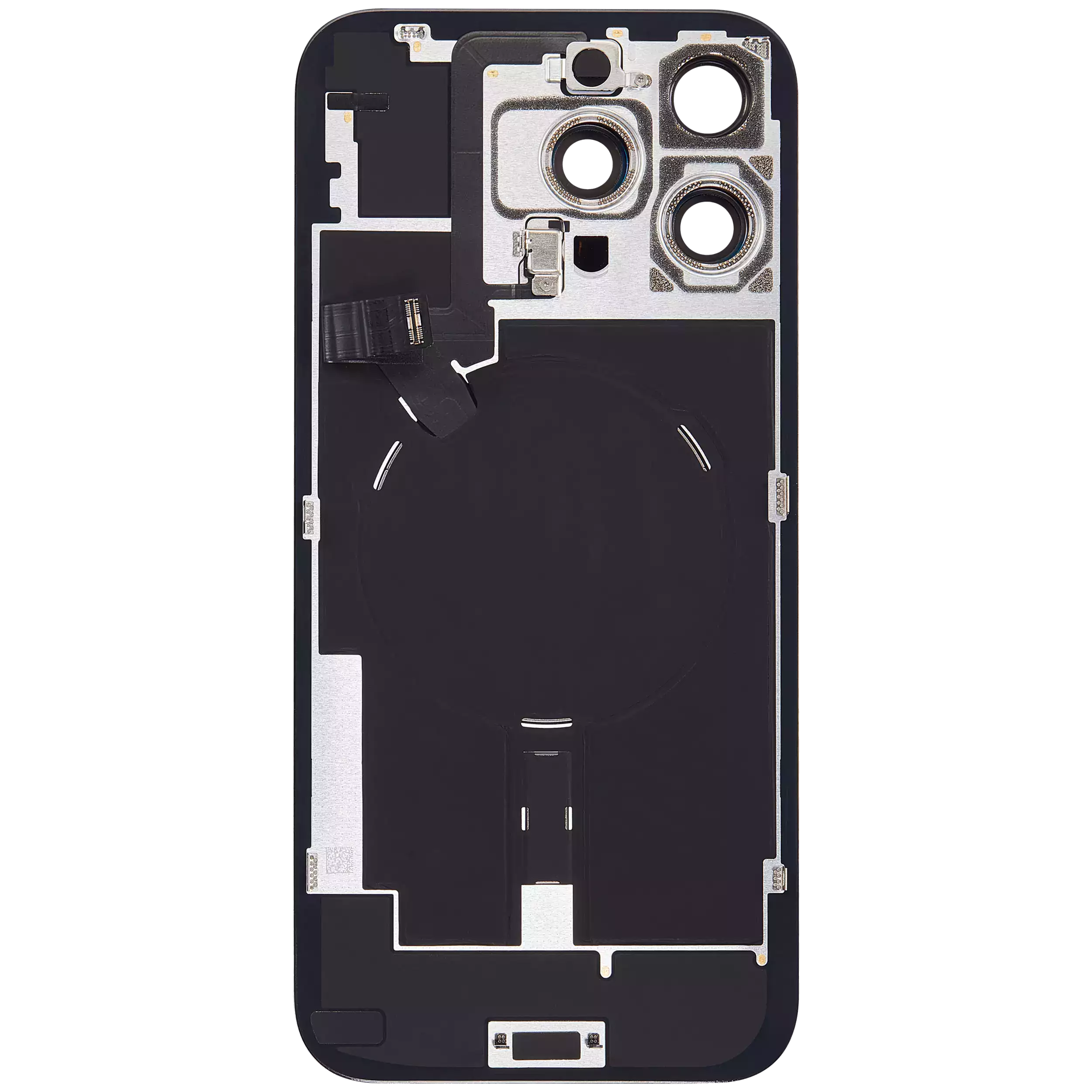 İphone 16 Pro Max İle Uyumlu Arka Cam Kapak Çelik Plakalı Kablosuz NFC Şarjlı MagSafe Mıknatıslı