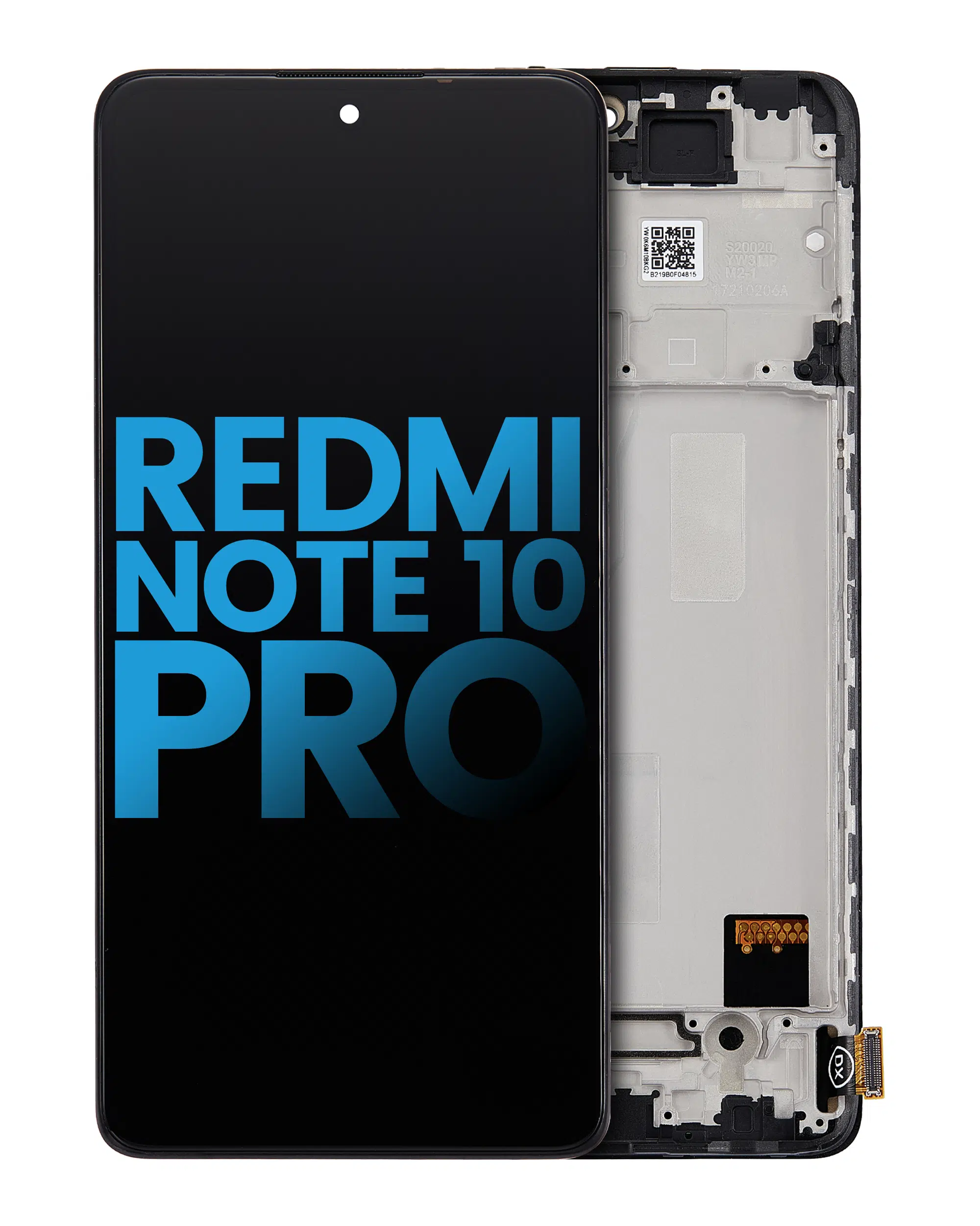 Xiaomi Redmi Note 10 Pro İle Uyumlu Çerçeveli Ekran Dokunmatik Siyah (A Kalite)