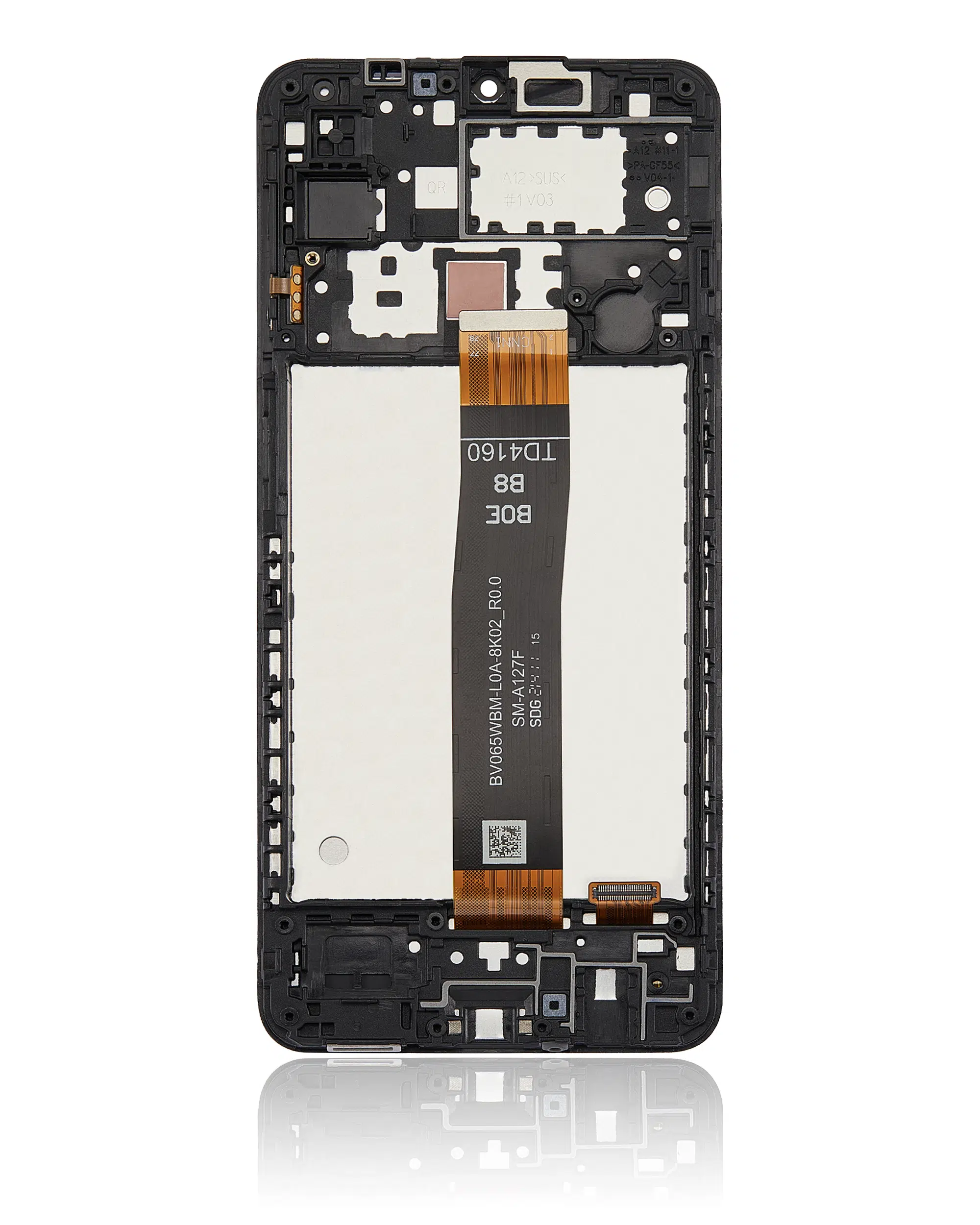 Samsung Galaxy A12 Nacho İle Uyumlu Çerçeveli Ekran Dokunmatik (%100 Orijinal Ürün) (A127 / 2021)
