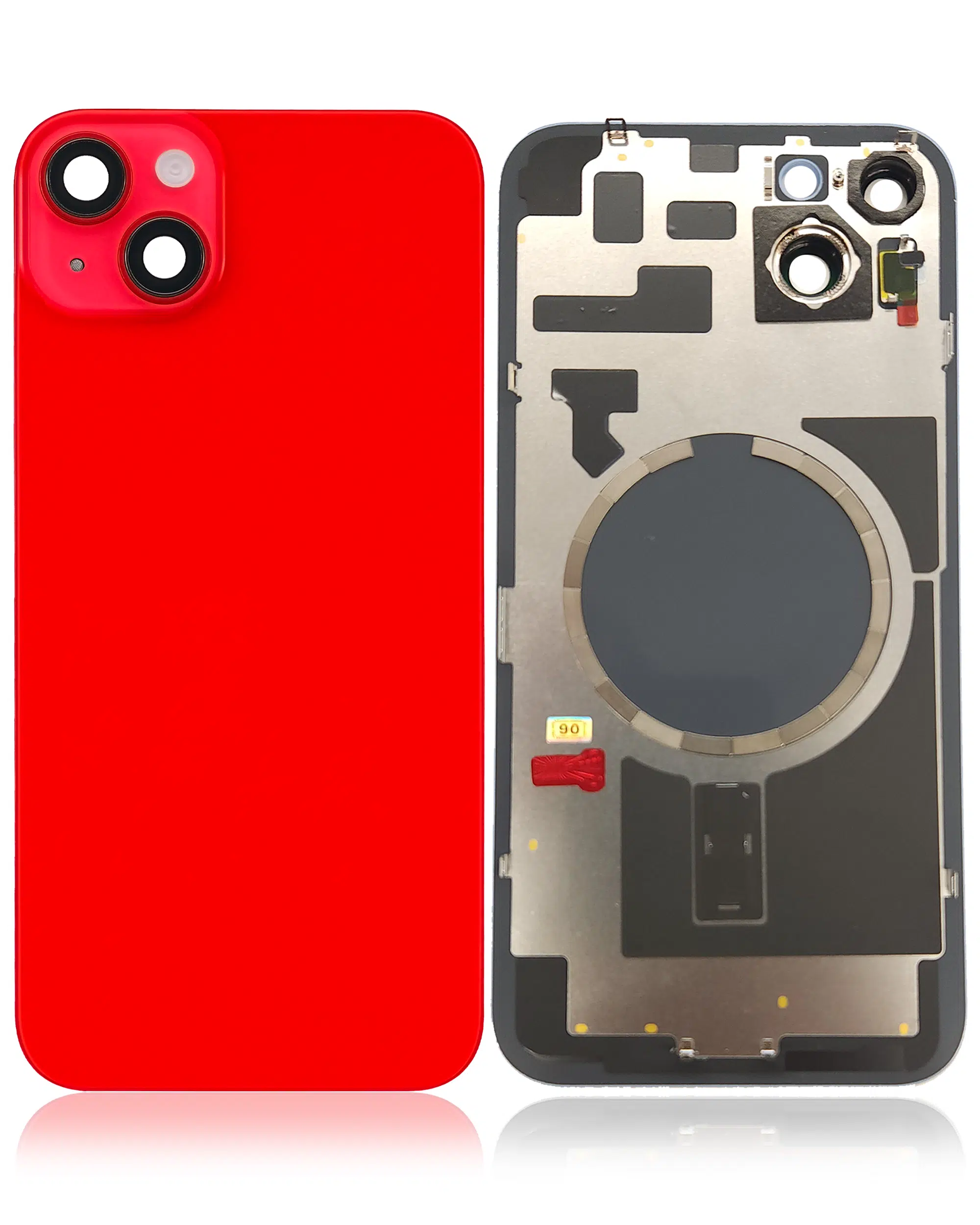 Arka Cam Çelik Plakalı MagSafe Mıknatıslı Önceden Takılmış İphone 14 Plus ile Uyumlu (Kullanılan OE...