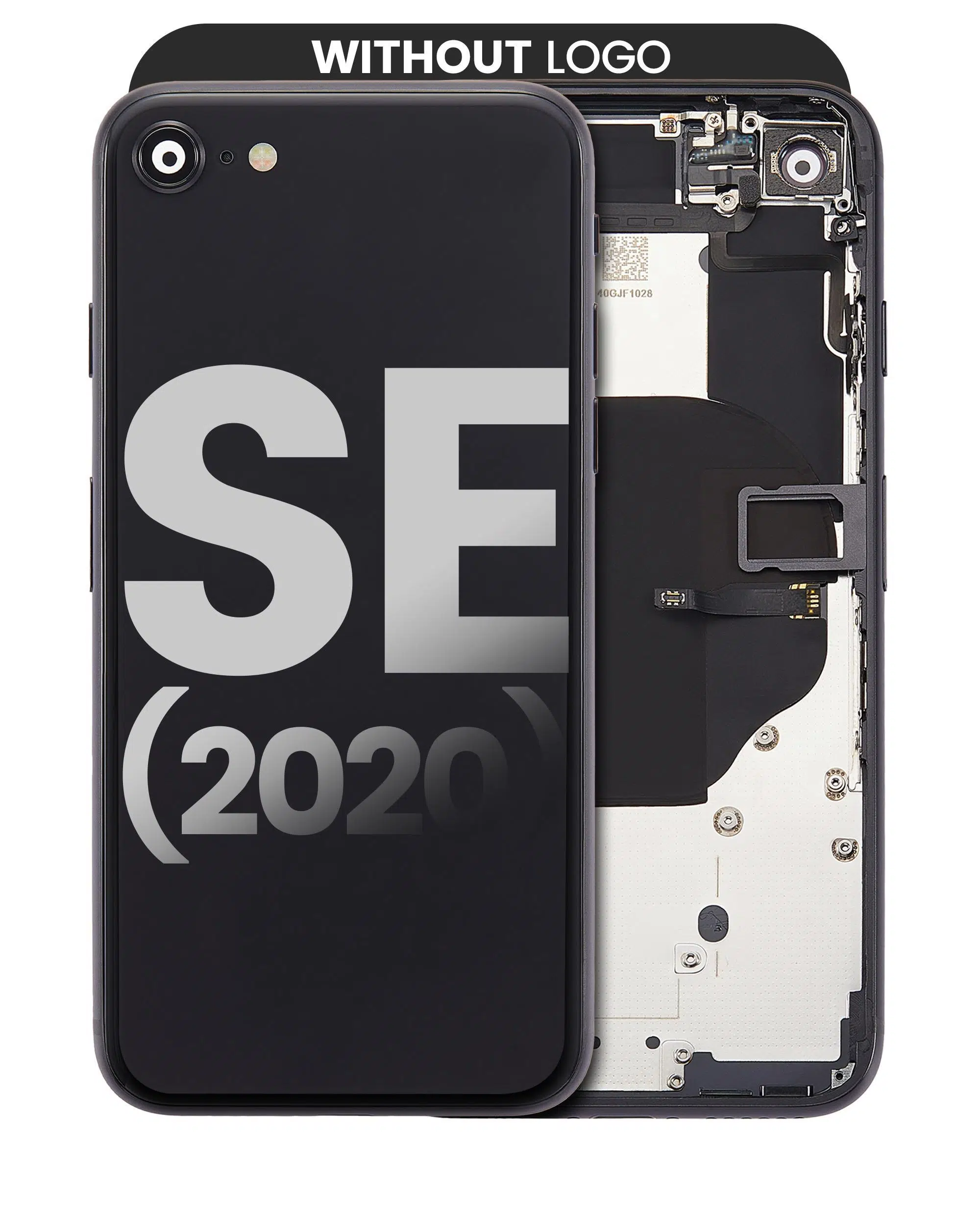 İphone SE 2020 İle Uyumlu Kasa Kapak Set Beyaz İçi Boş (Logolu) 1/1 Kasa