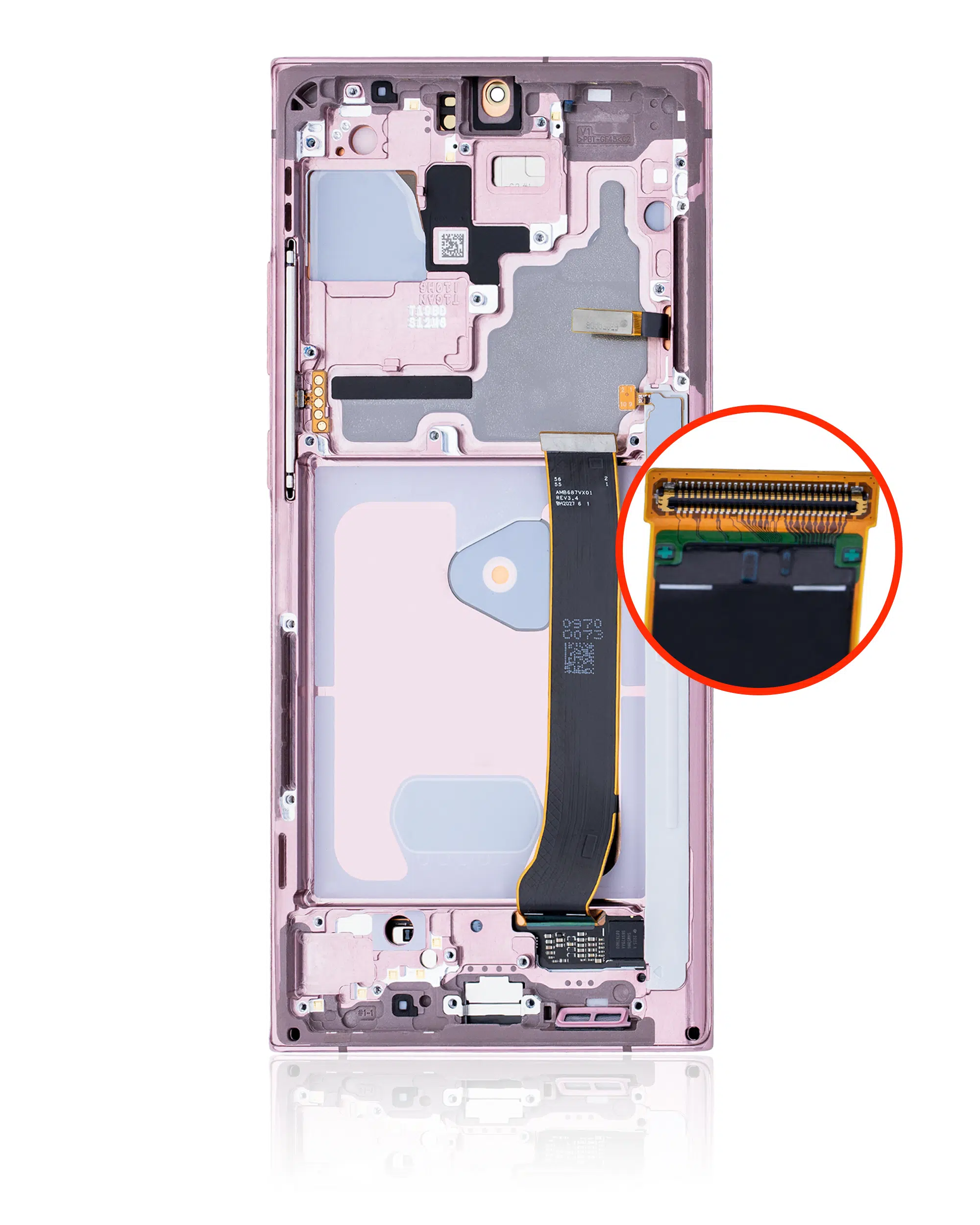 Samsung Galaxy Note 20 Ultra 5G (Servis Paketi) İle Uyumlu Çerçeveli OLED Montaj (Mistik Bronz... 