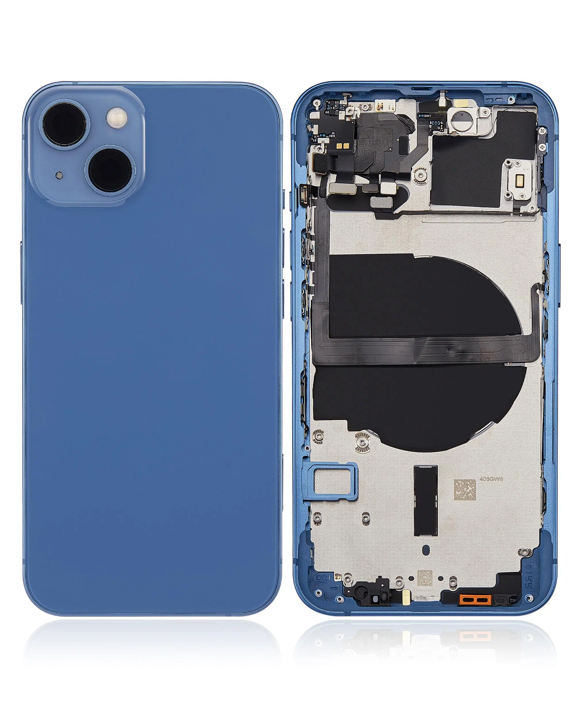 İphone 13 İle Uyumlu Kasa Kapak Set Mavi İçi DOLU (Logolu) %100 Orijinal Ürün Kasa