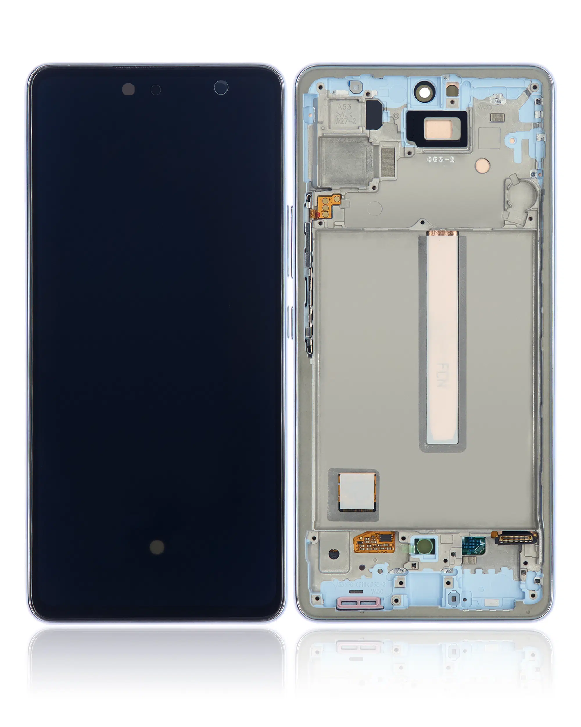 Samsung Galaxy A53 5G İle Uyumlu Çerçeveli Ekran Dokunmatik (Mavi) (Orjinal) ( A536 / 2022)