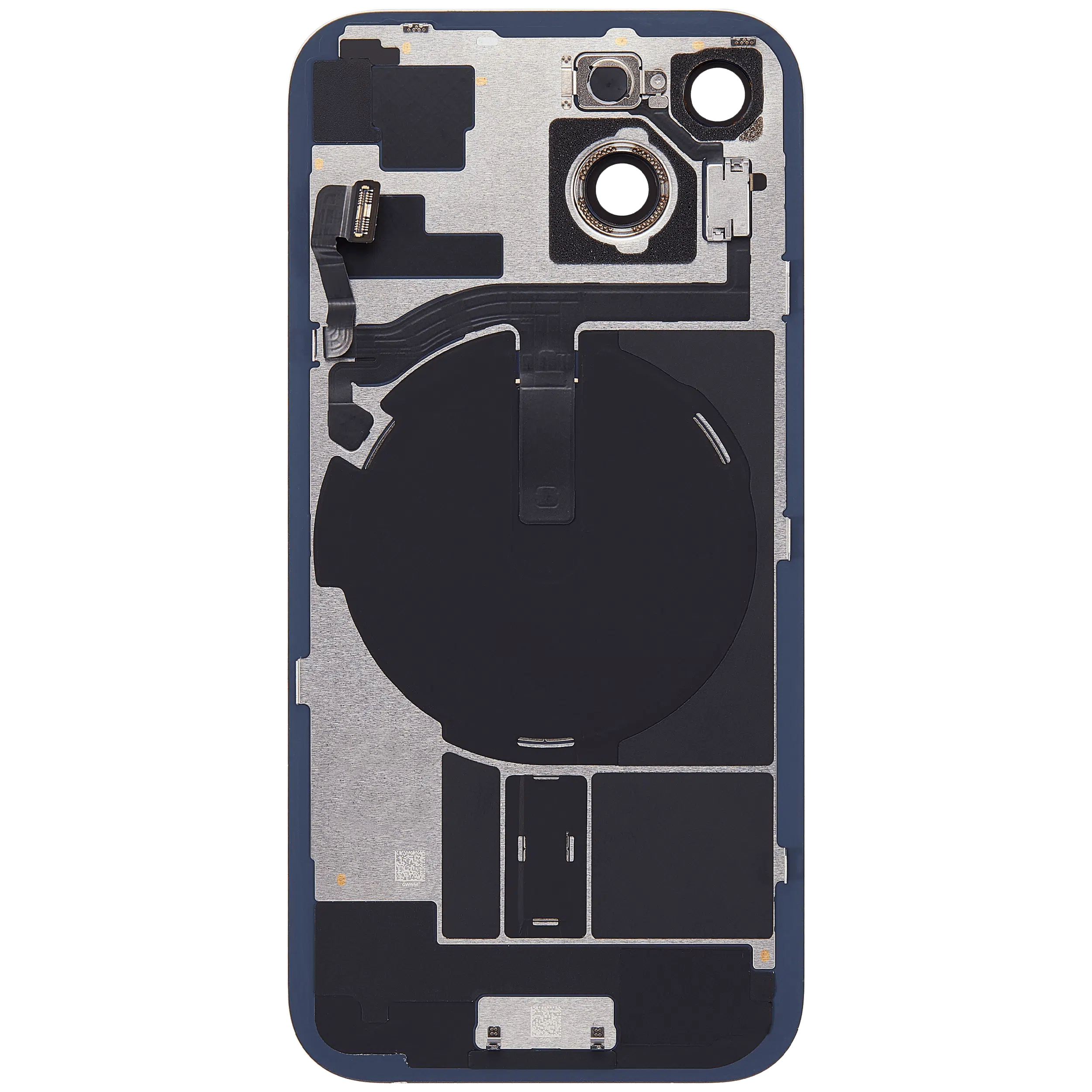 İphone 15 İle Uyumlu Arka Cam Kapak Çelik Plakalı Kablosuz NFC Şarjlı MagSafe Mıknatıslı