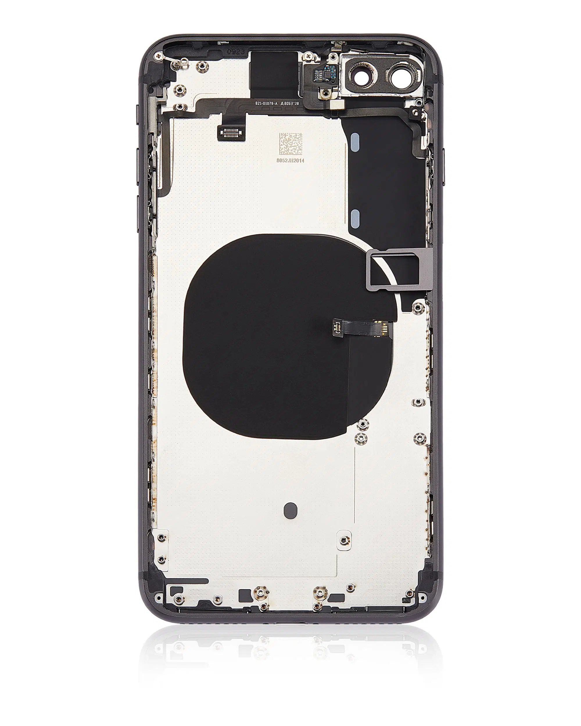 İphone 8 Plus İle Uyumlu Kasa Kapak Set Siyah İçi Boş (Logolu) 1/1 Kasa