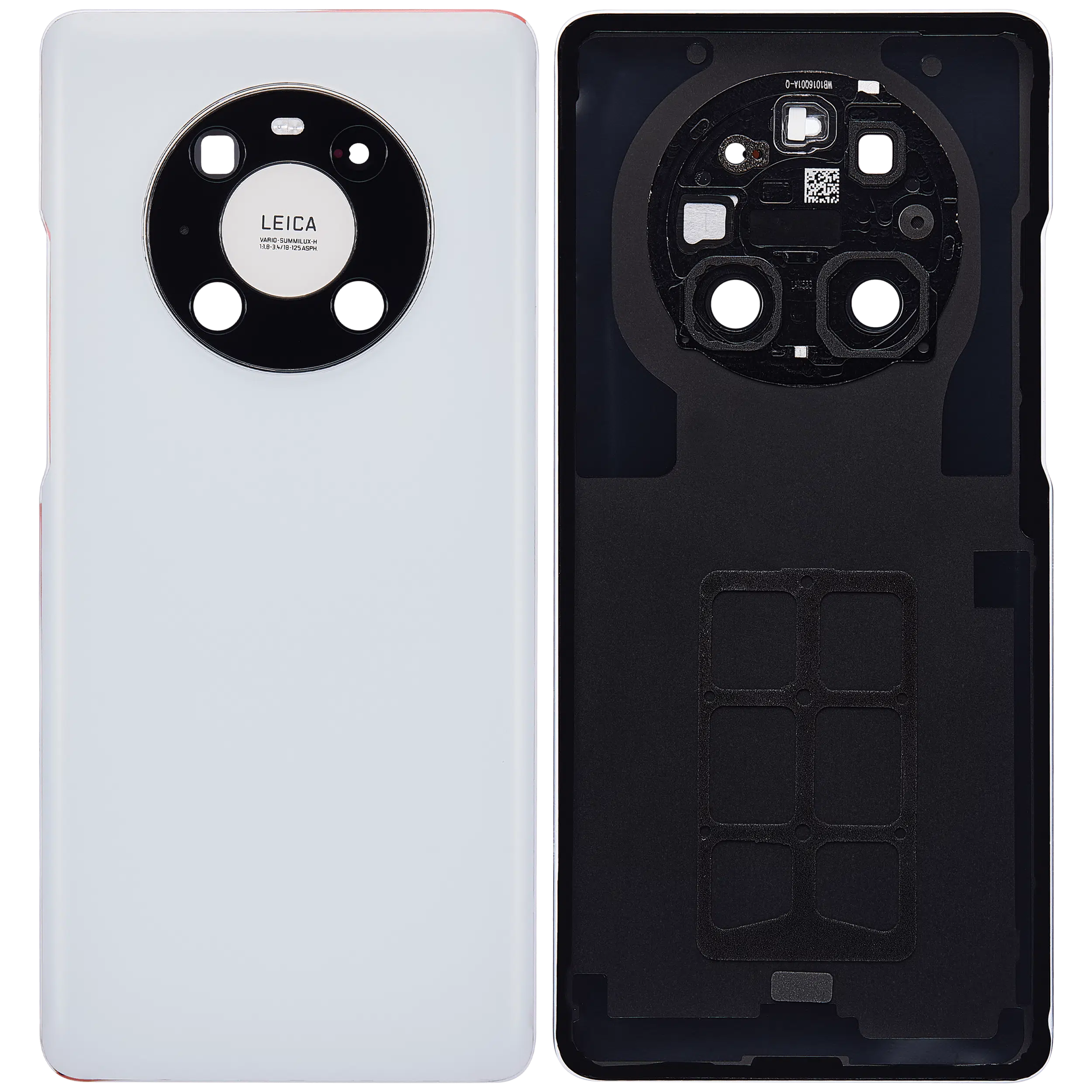 Huawei Mate 40 Pro İle Uyumlu Kamera Lensli Arka Kapak Camı (Mat Beyaz)