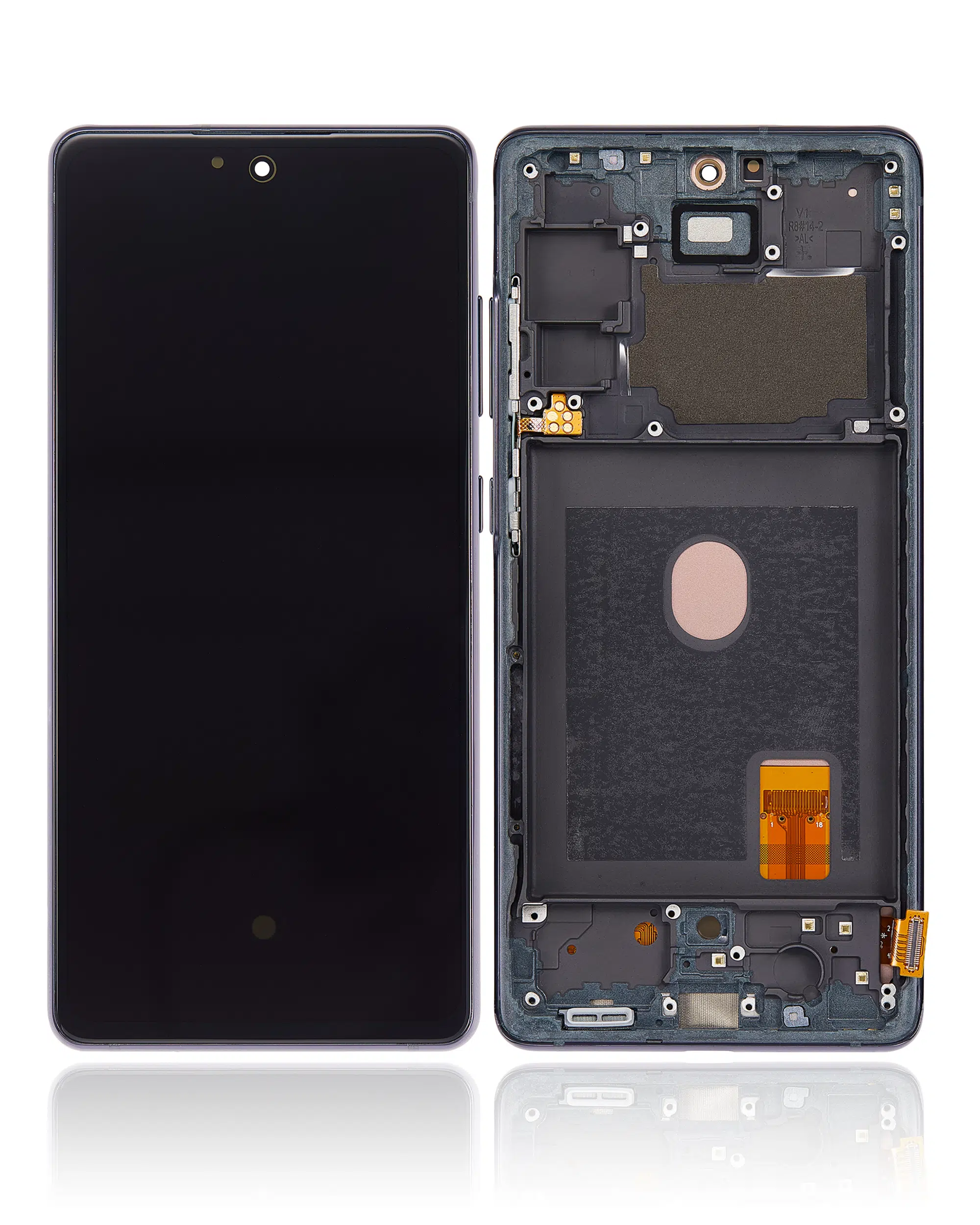 Samsung Galaxy S20 FE 4G / 5G (Aftermarket Plus) (Bulut Donanması) İle Uyumlu Çerçeveli OLED Düzeneği... 