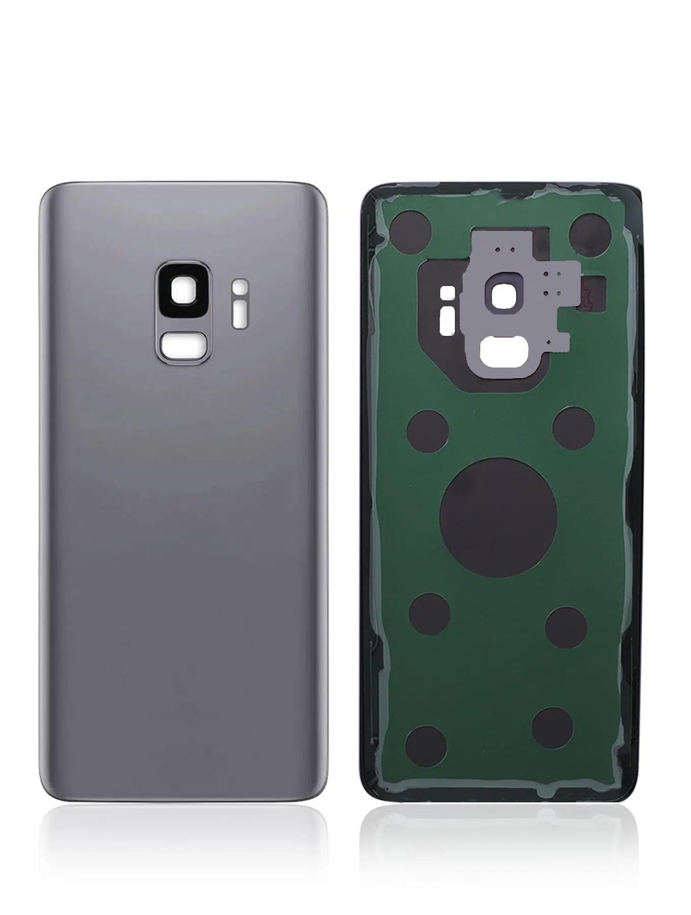 Samsung Galaxy S9 İle Uyumlu Kamera Lensli Arka Kapak Camı (Logosuz) (Aftermarket Plus) (Ti... 