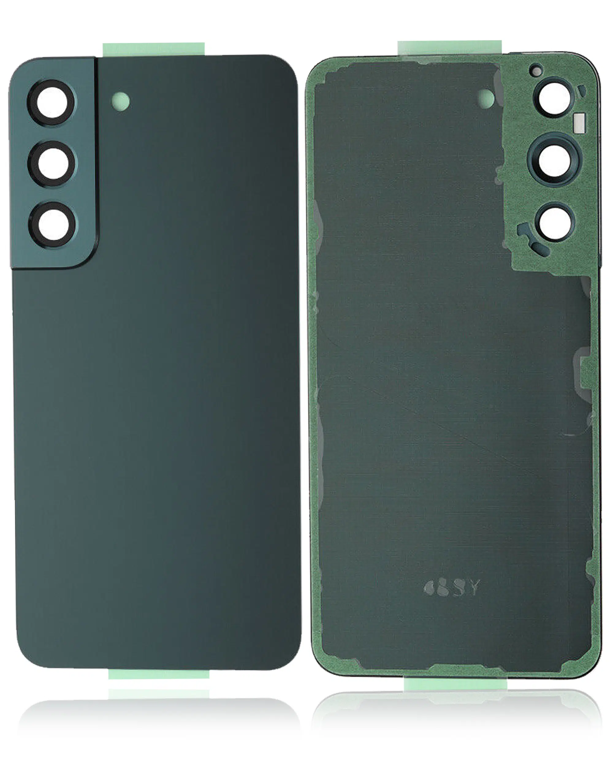 Arka Kapak Camı Kamera Lensli Uyumlu Samsung Galaxy S22 5G (Yeşil) (Servis Paketi) 